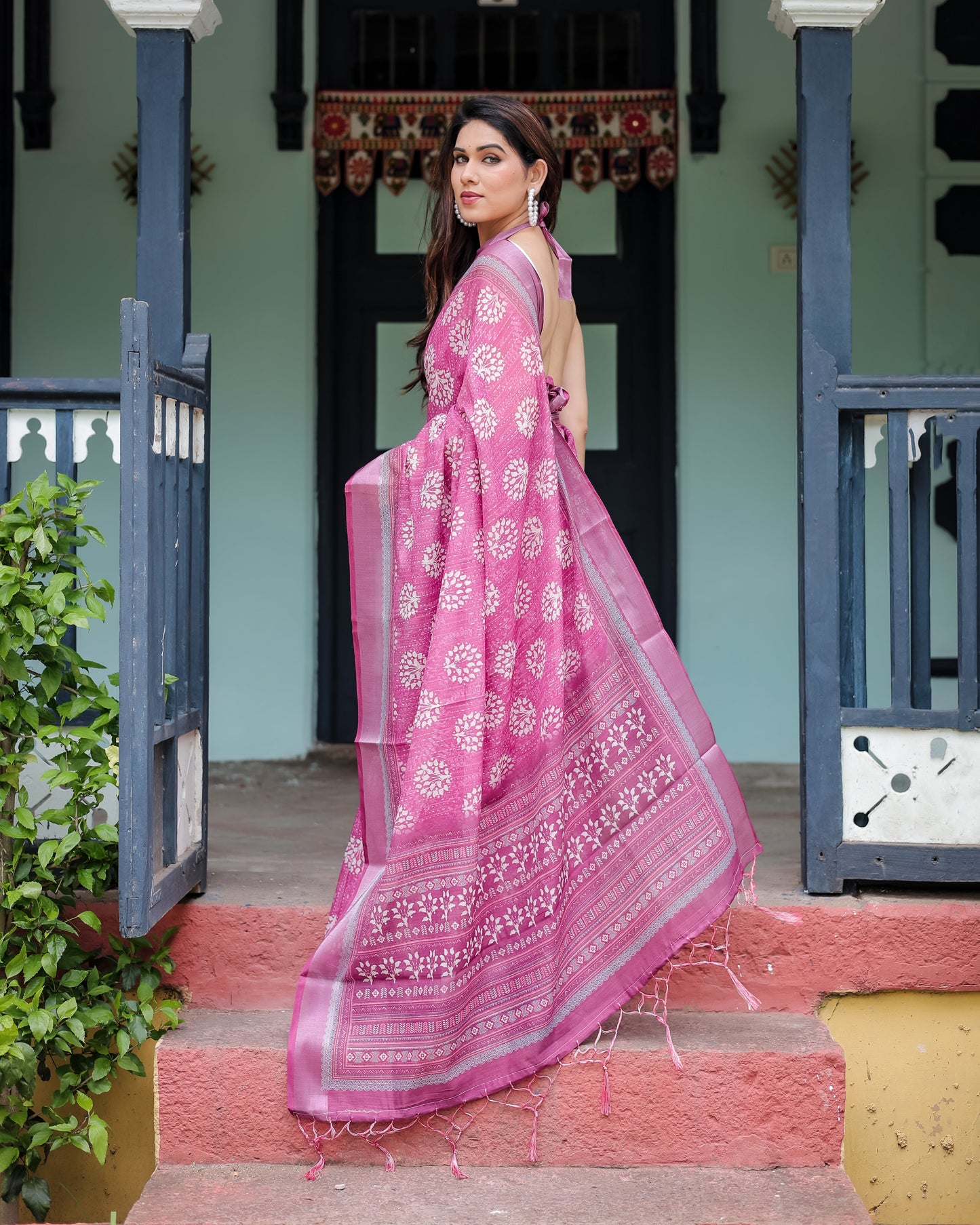 KASHVI PURE LINEN SAREE