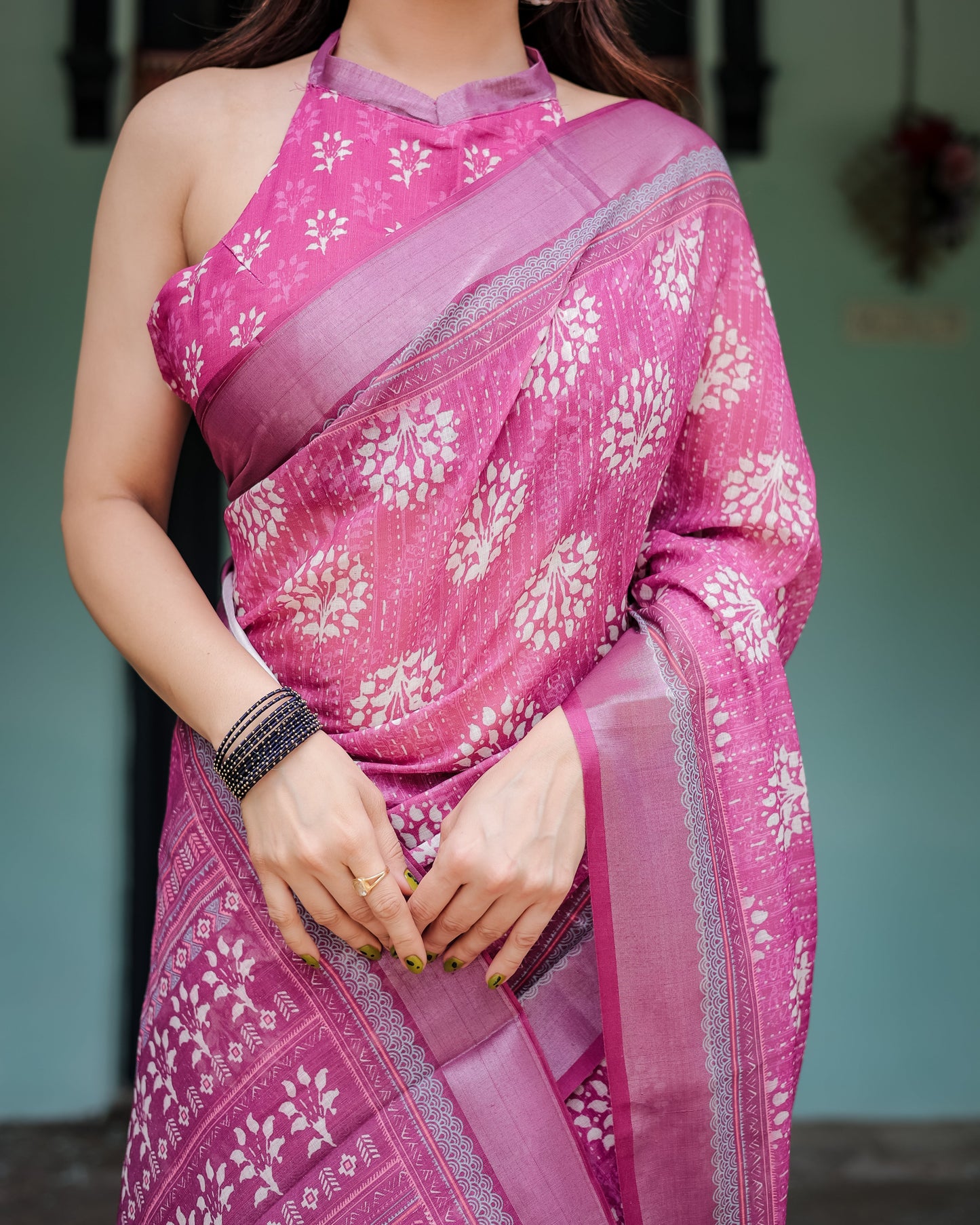 KASHVI PURE LINEN SAREE