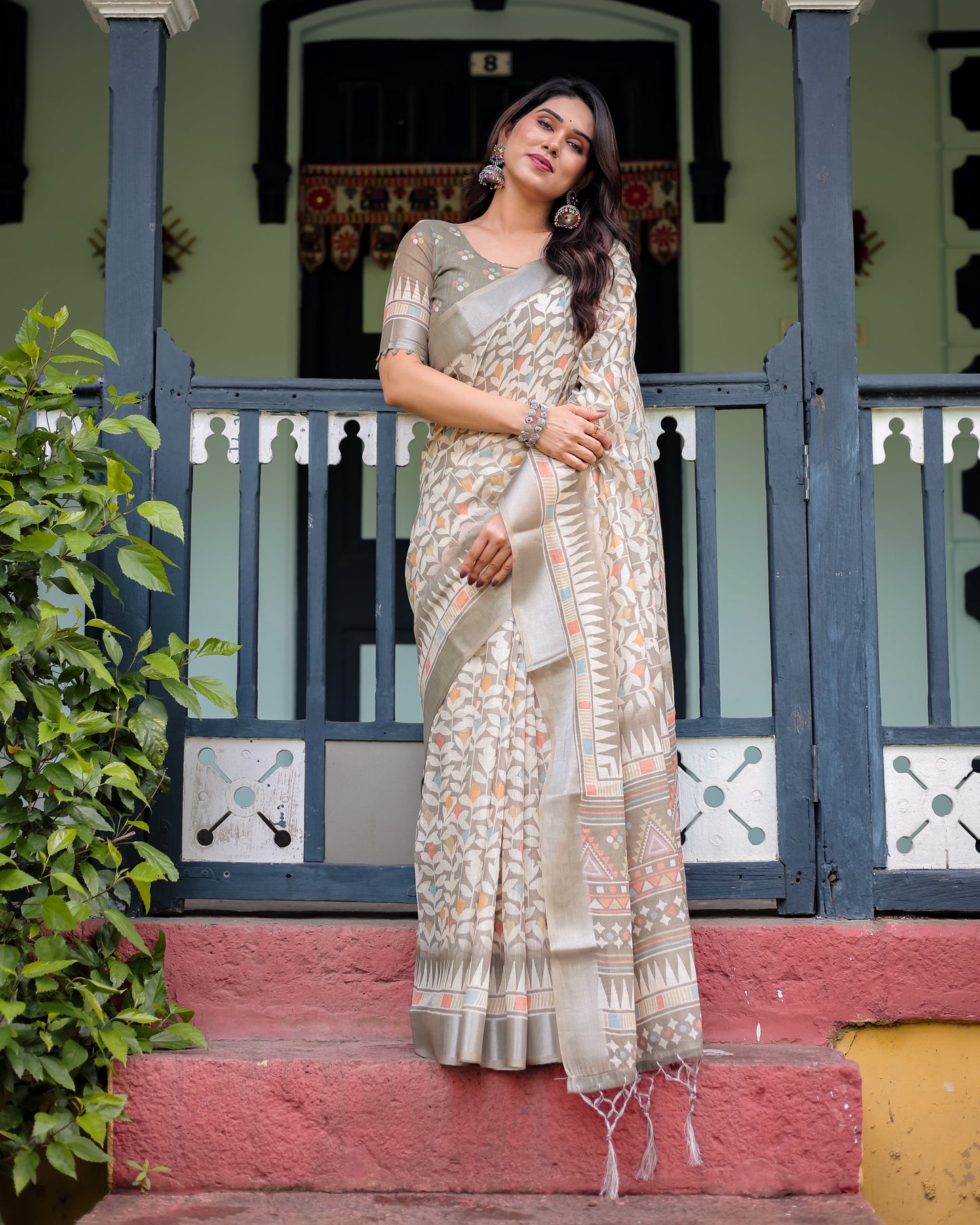 KASHVI PURE LINEN SAREE