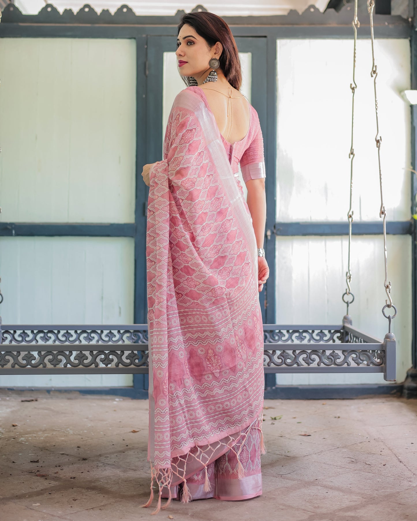 KASHVI PURE LINEN SAREE