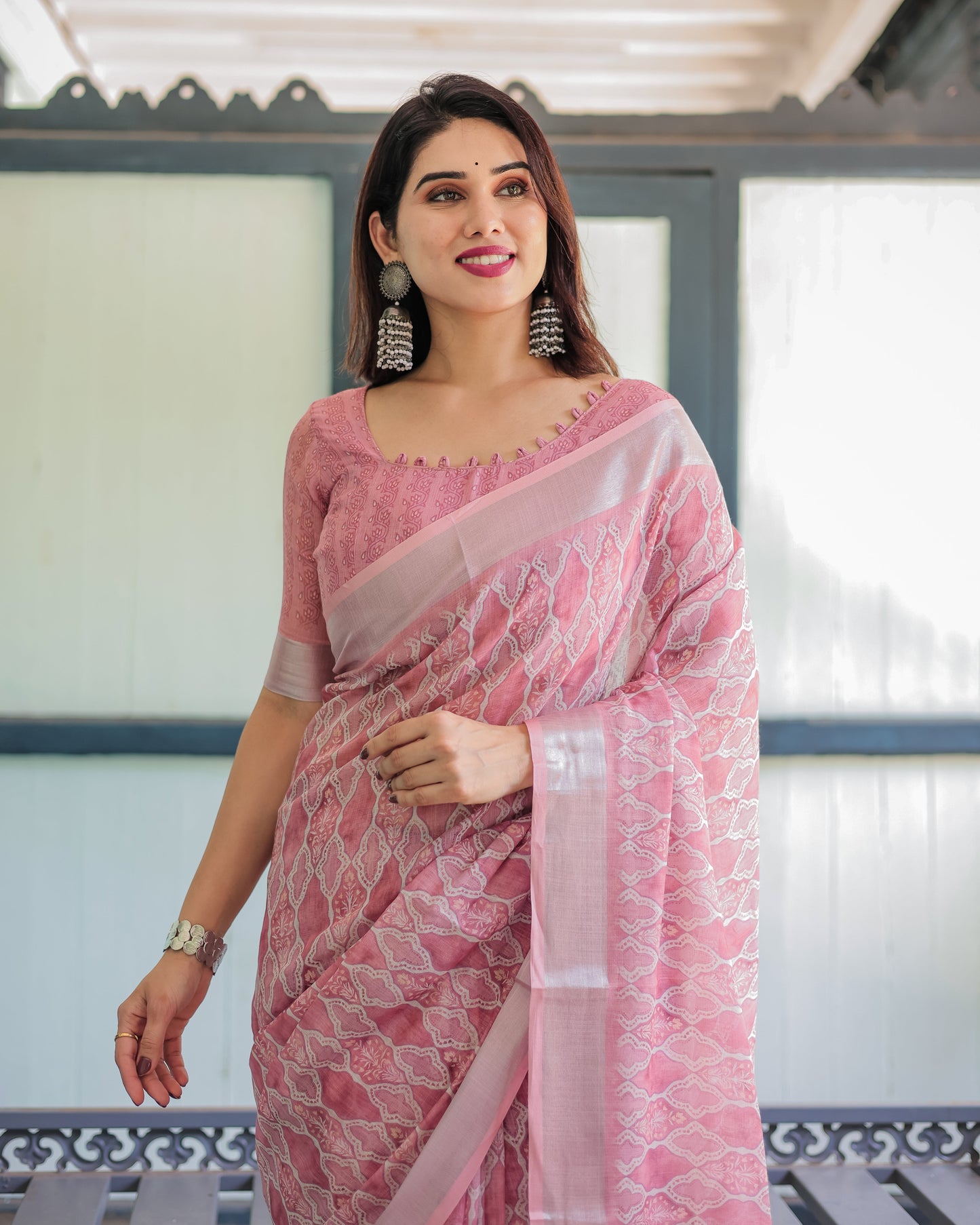 KASHVI PURE LINEN SAREE