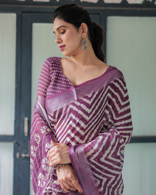 KASHVI PURE LINEN SAREE