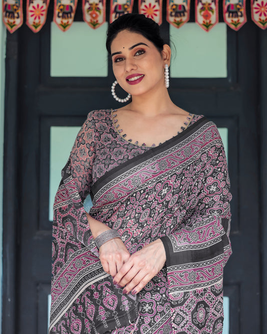 KASHVI PURE LINEN SAREE