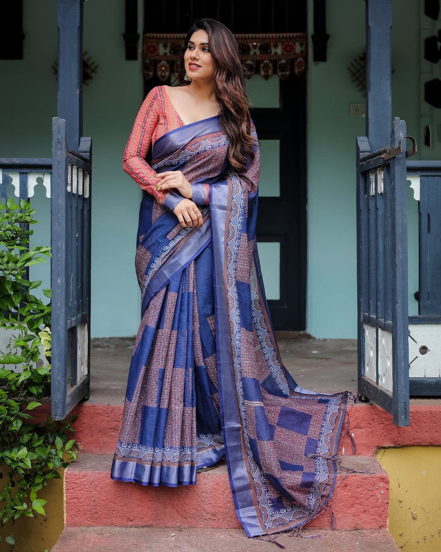 KASHVI PURE LINEN SAREE