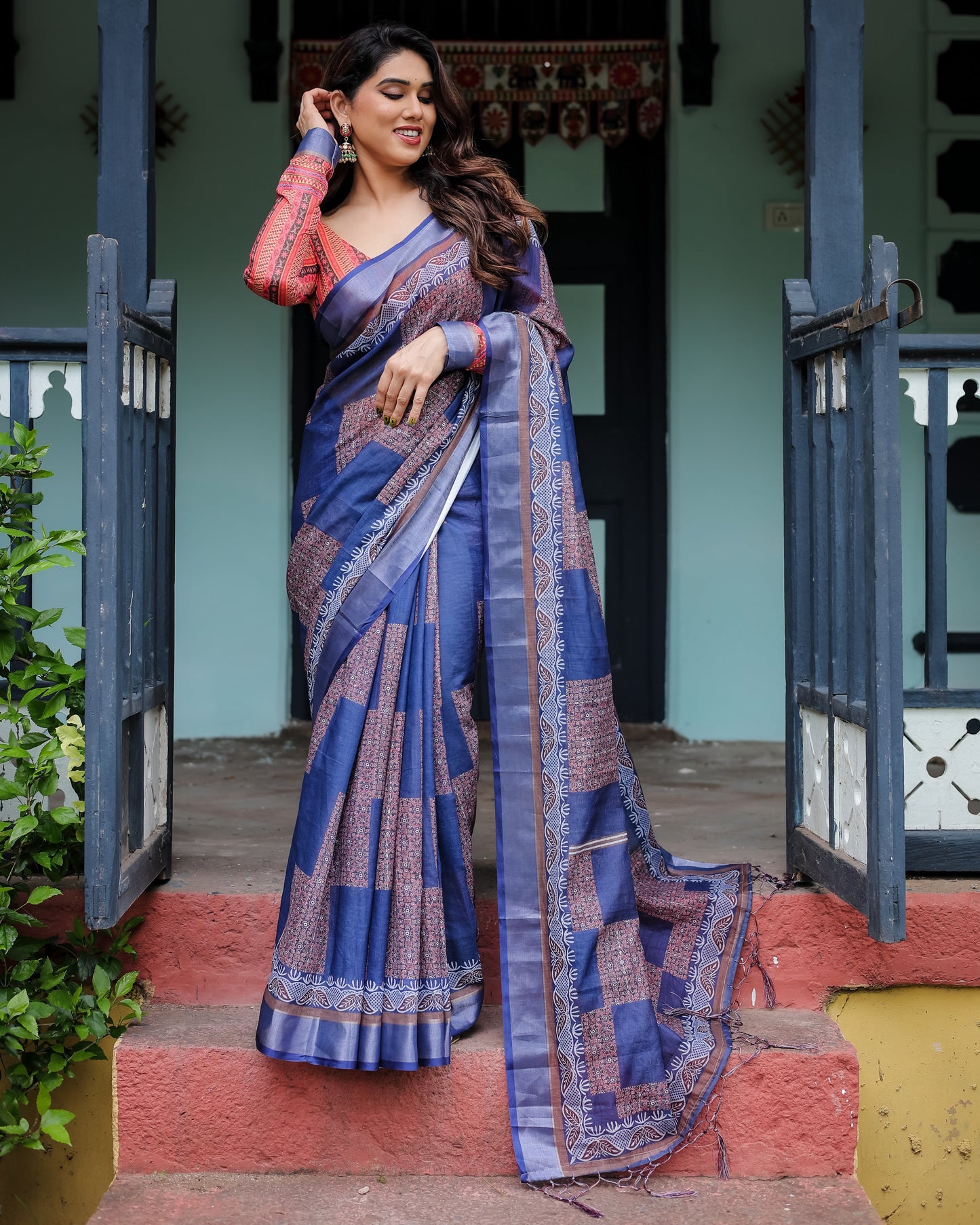 KASHVI PURE LINEN SAREE