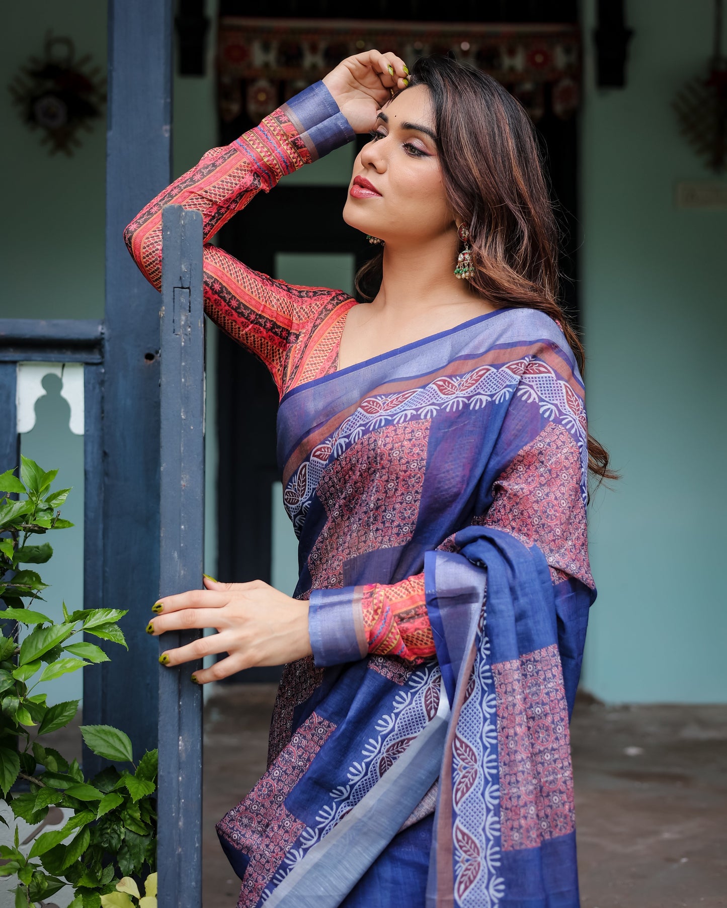 KASHVI PURE LINEN SAREE
