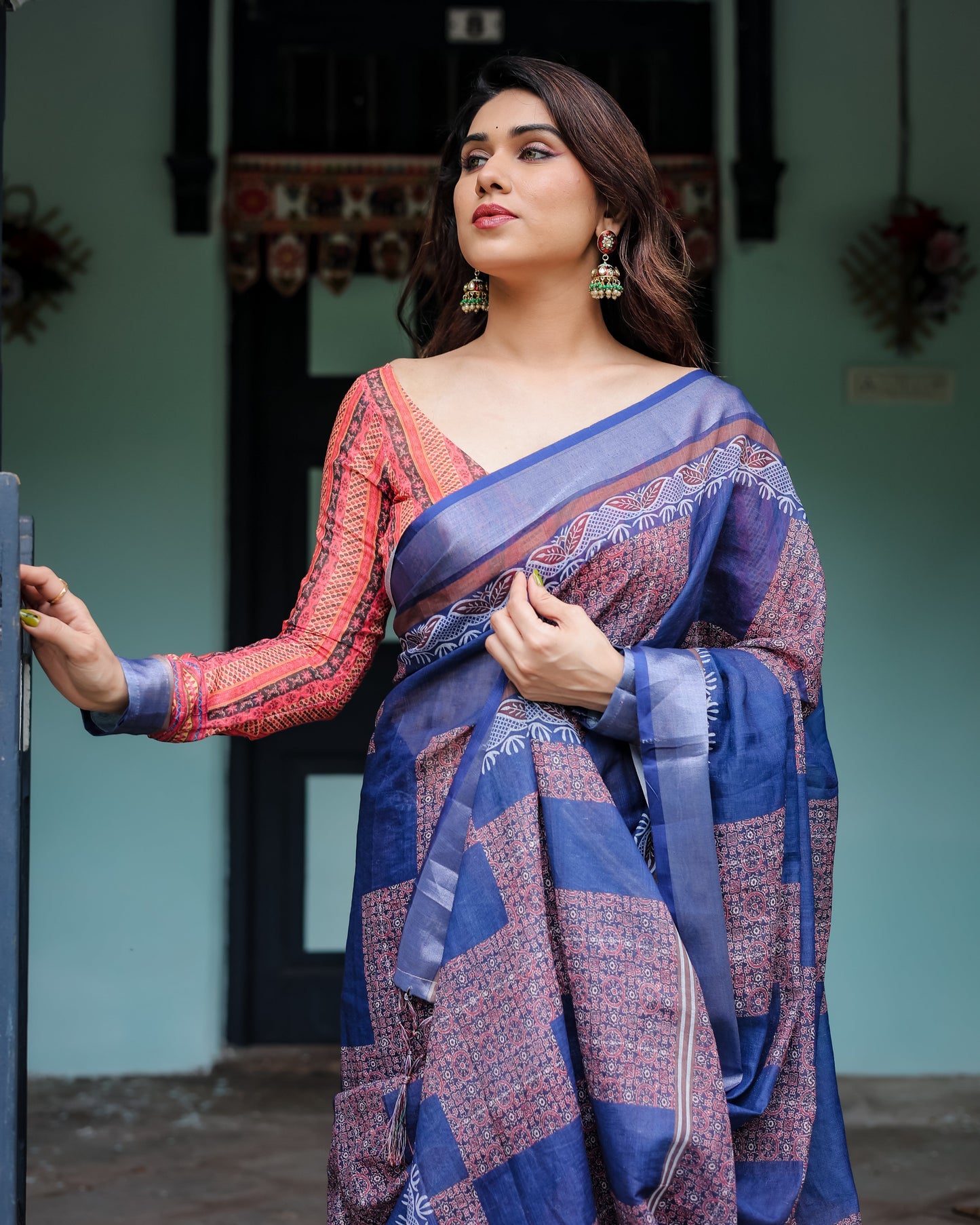 KASHVI PURE LINEN SAREE