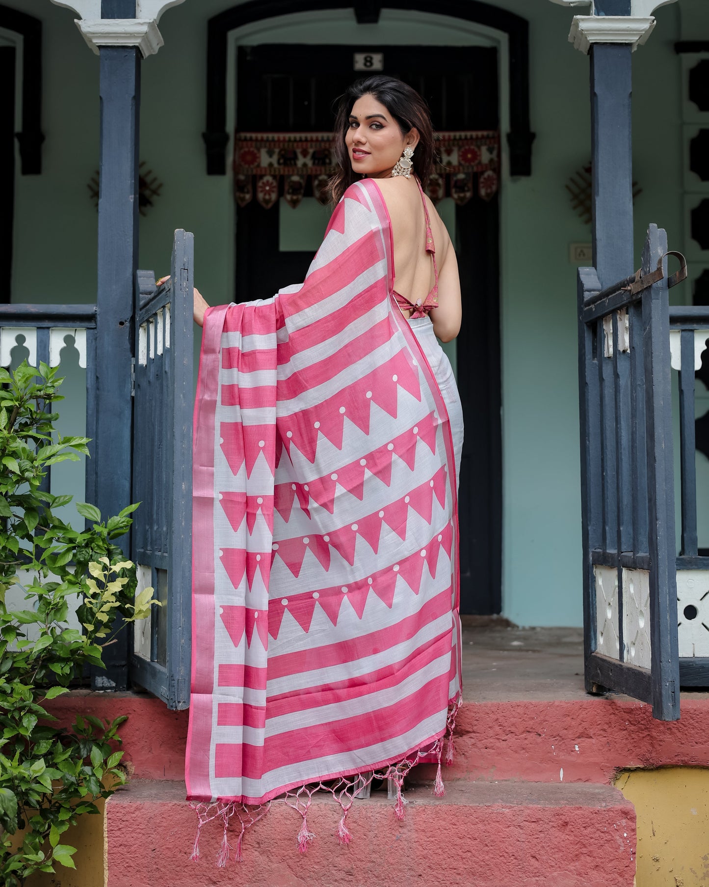 KASHVI PURE LINEN SAREE
