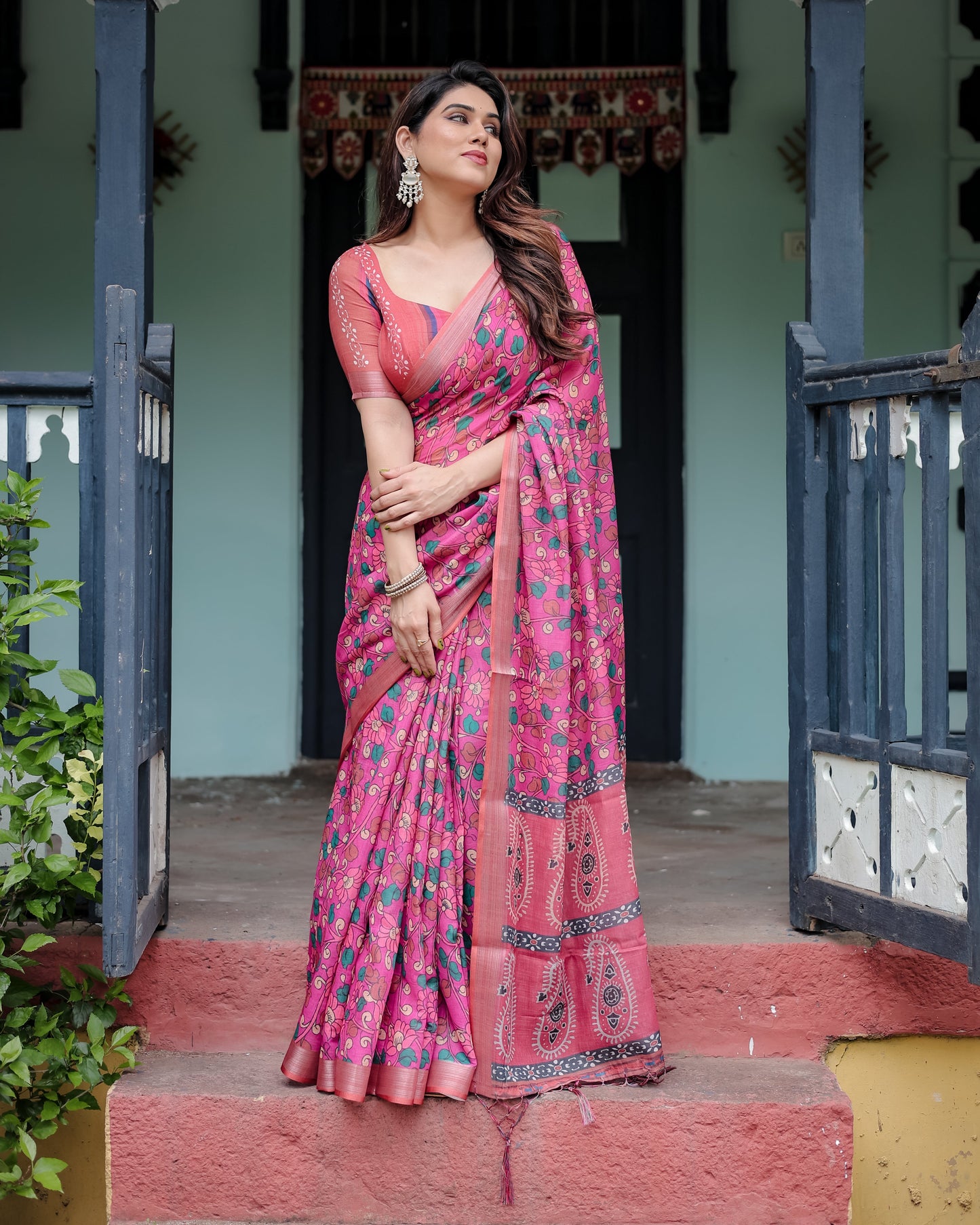 KASHVI PURE LINEN SAREE