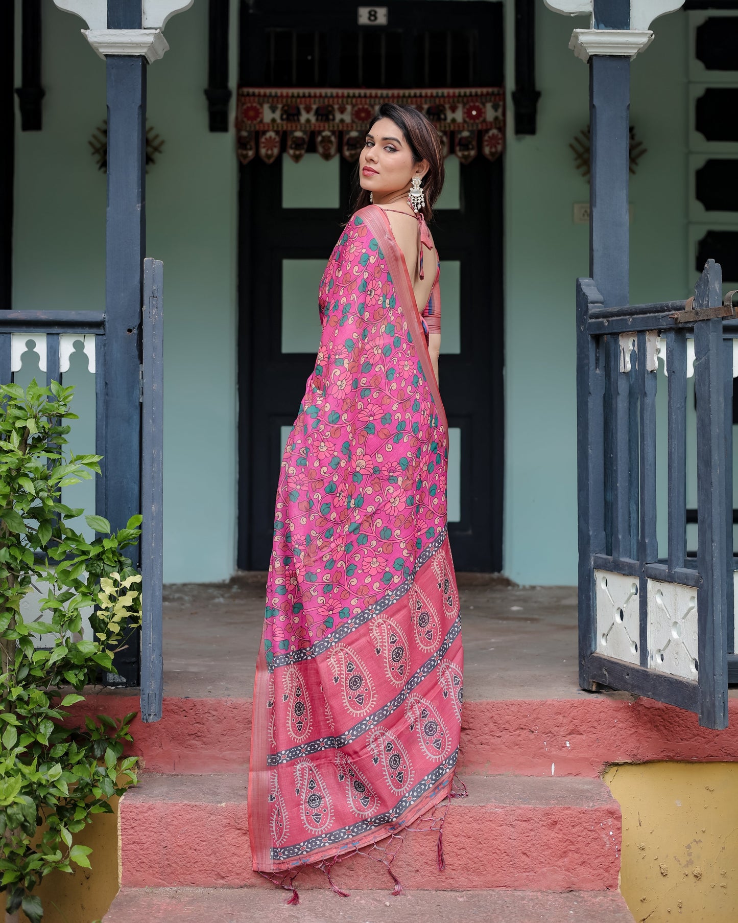 KASHVI PURE LINEN SAREE