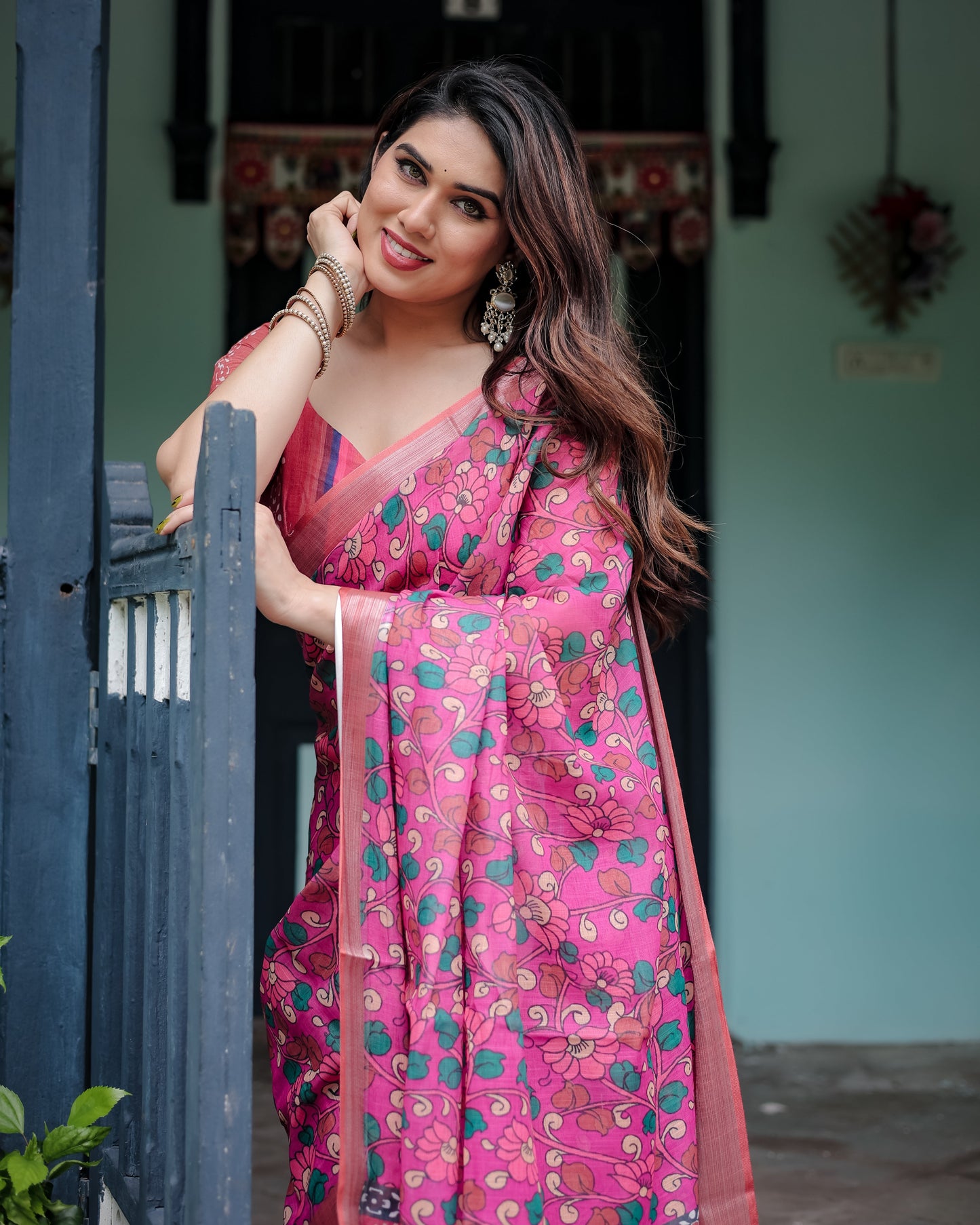 KASHVI PURE LINEN SAREE