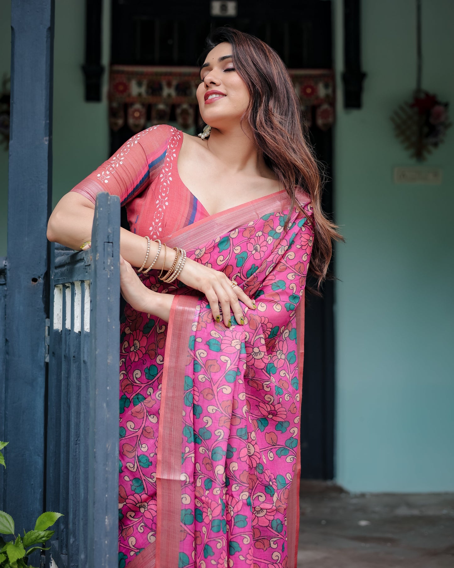 KASHVI PURE LINEN SAREE
