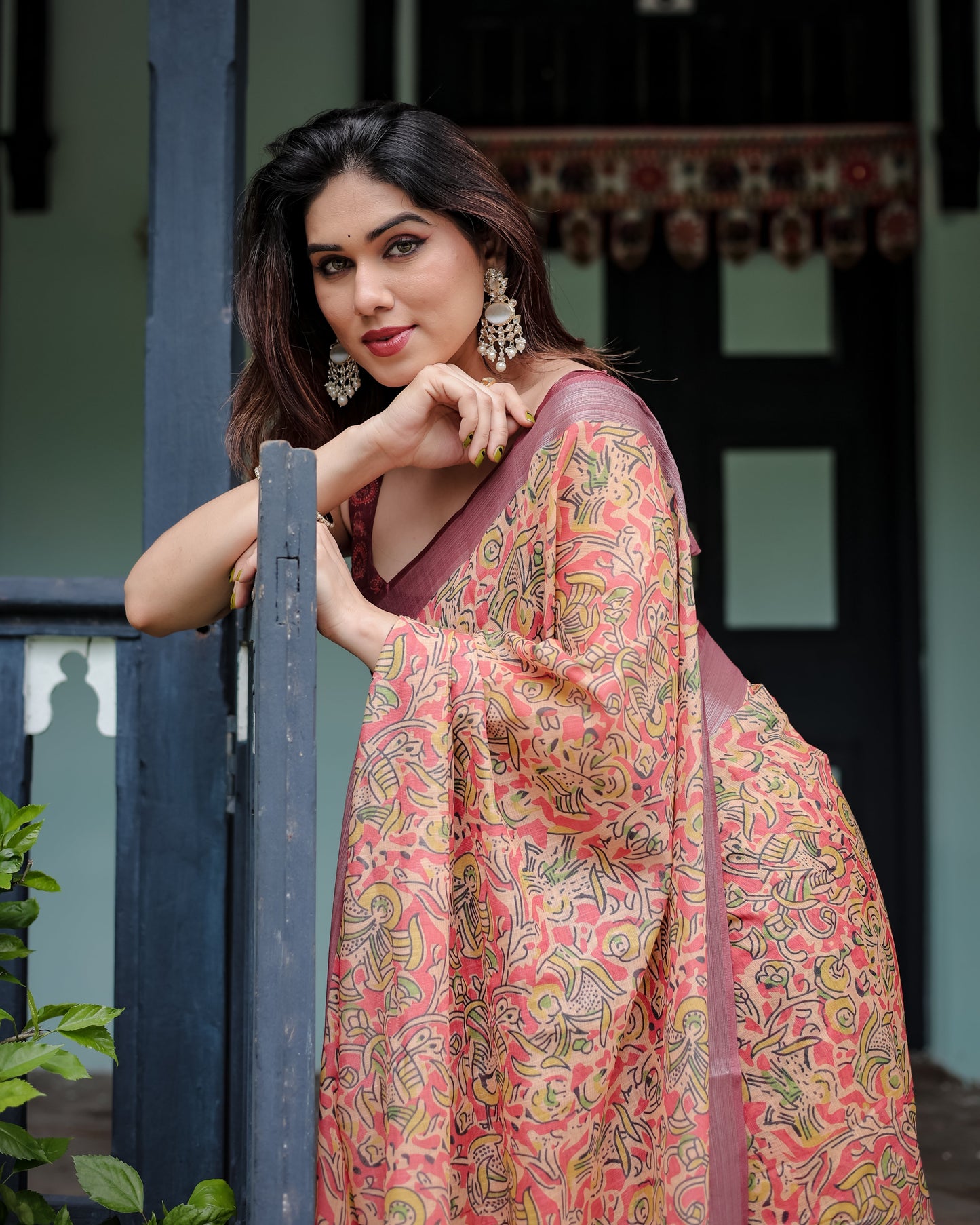 KASHVI PURE LINEN SAREE