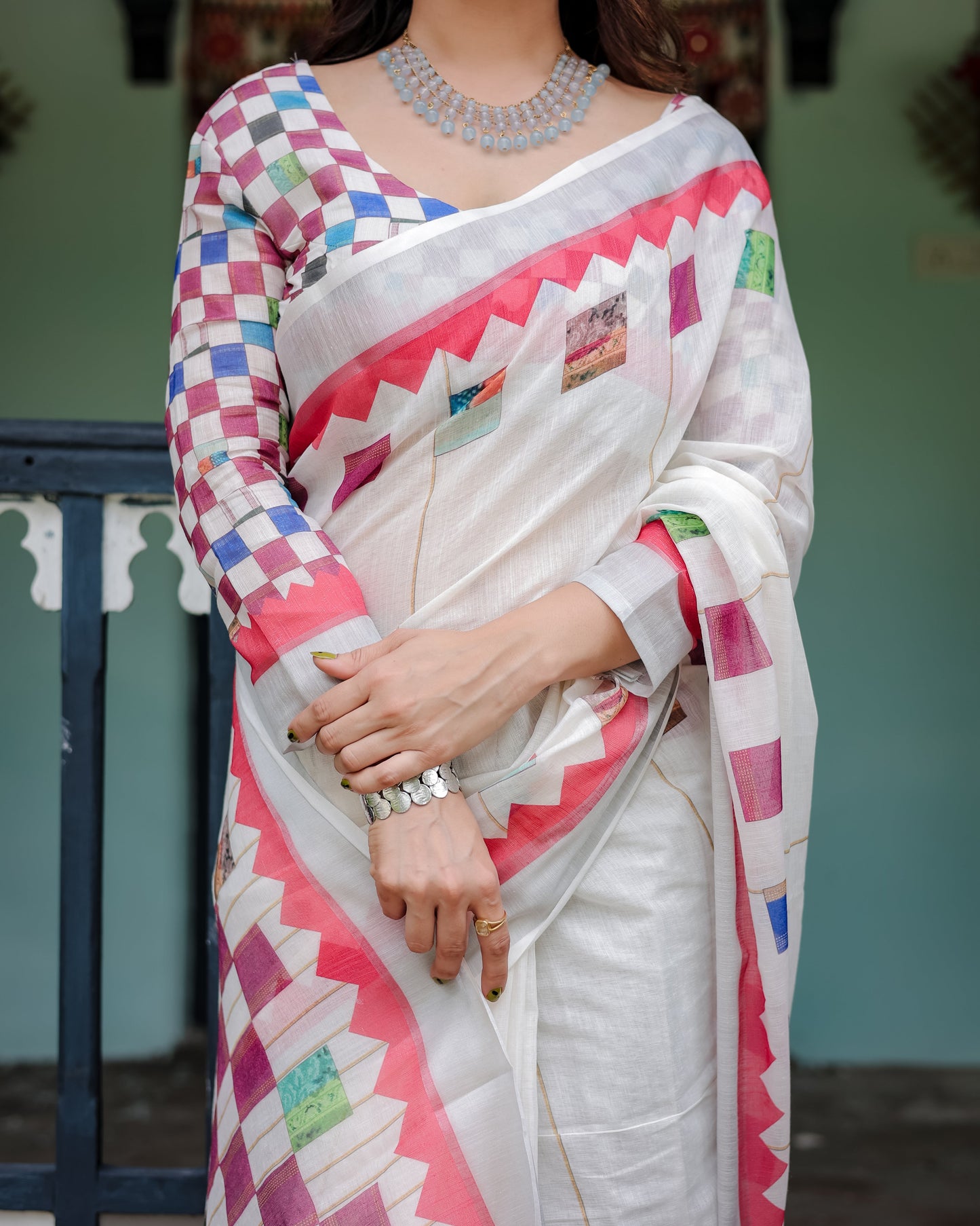 KASHVI PURE LINEN SAREE