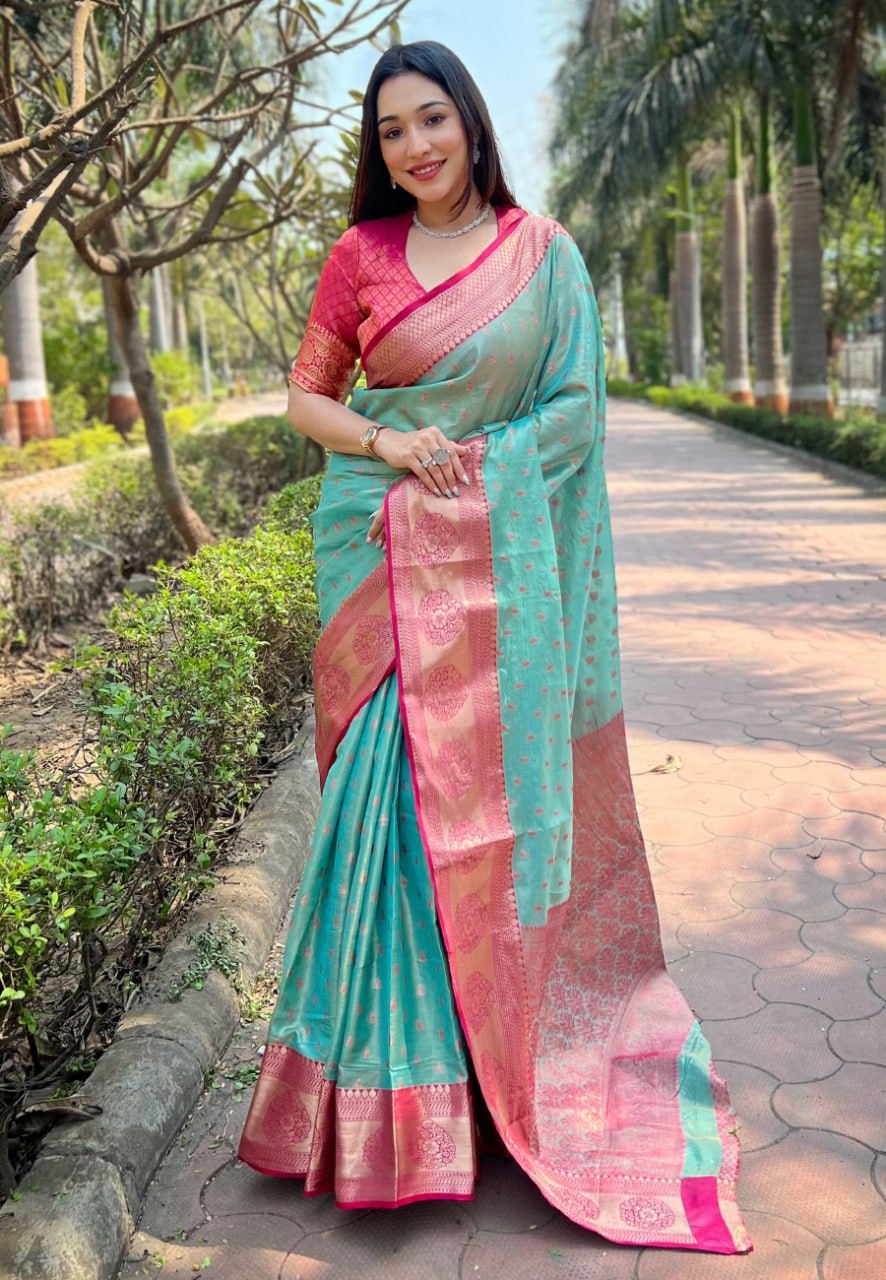 KASHVI ZARI TISSUE SAREE