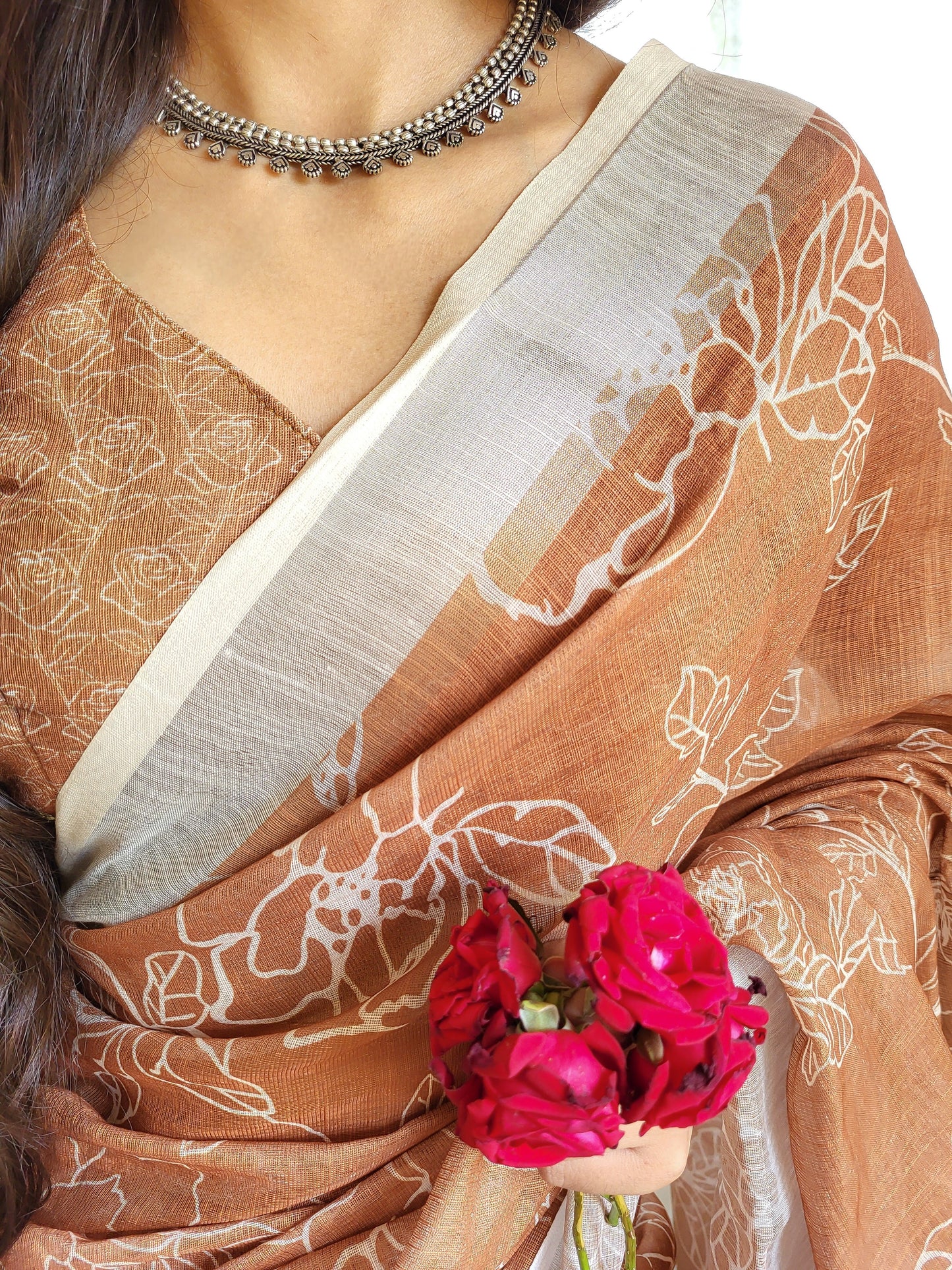 KASHVI PURE LINEN SAREE