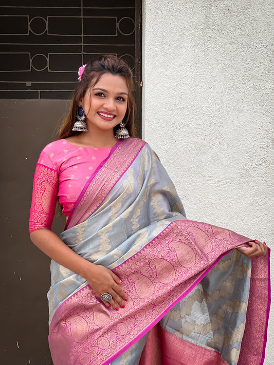 SAANVI TISSUE SILK SAREE