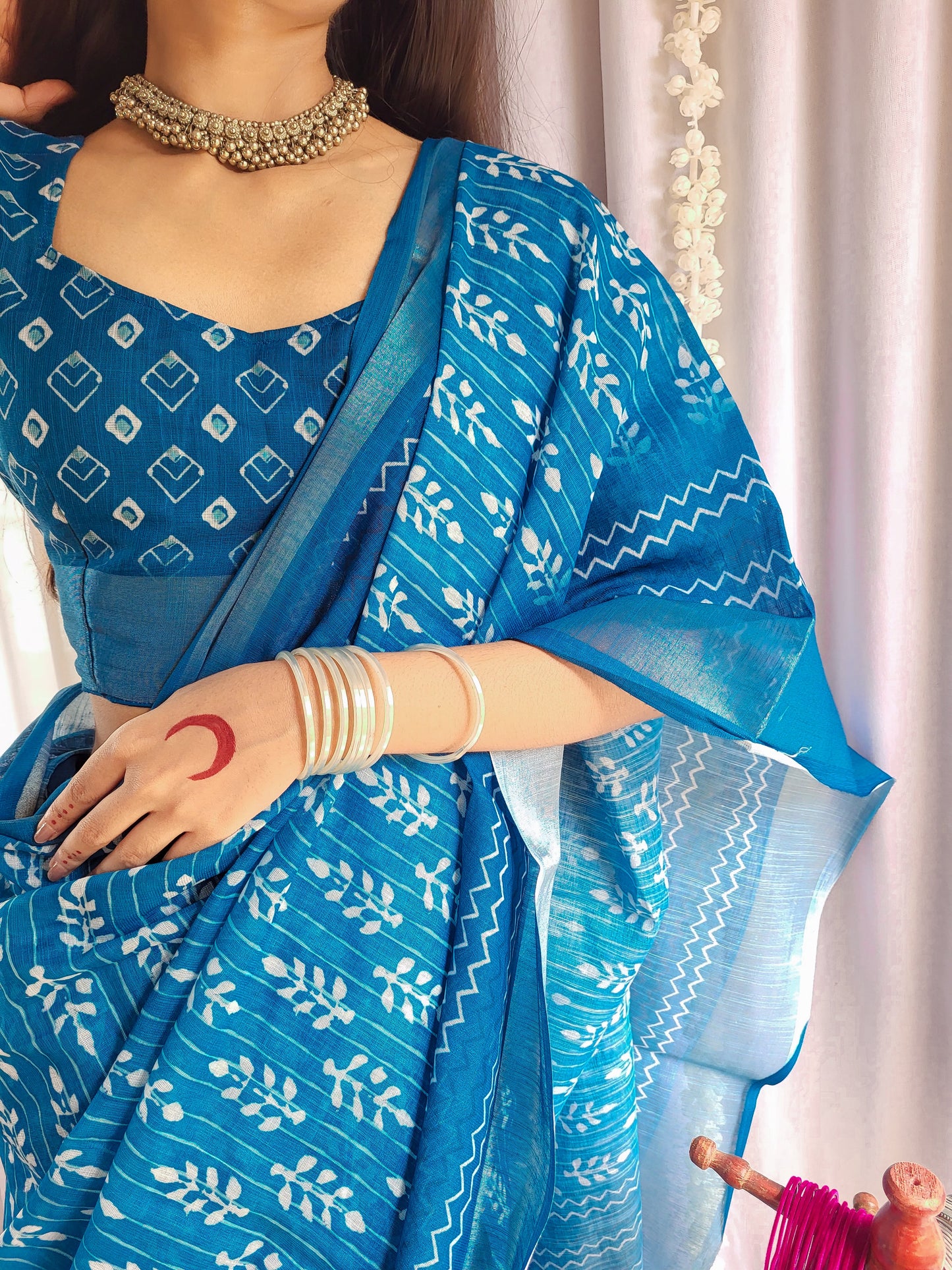 KASHVI PURE LINEN SAREE