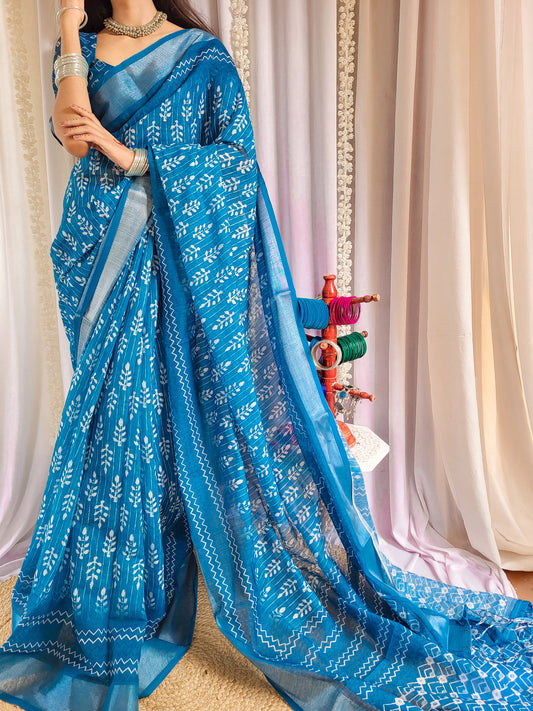 KASHVI PURE LINEN SAREE