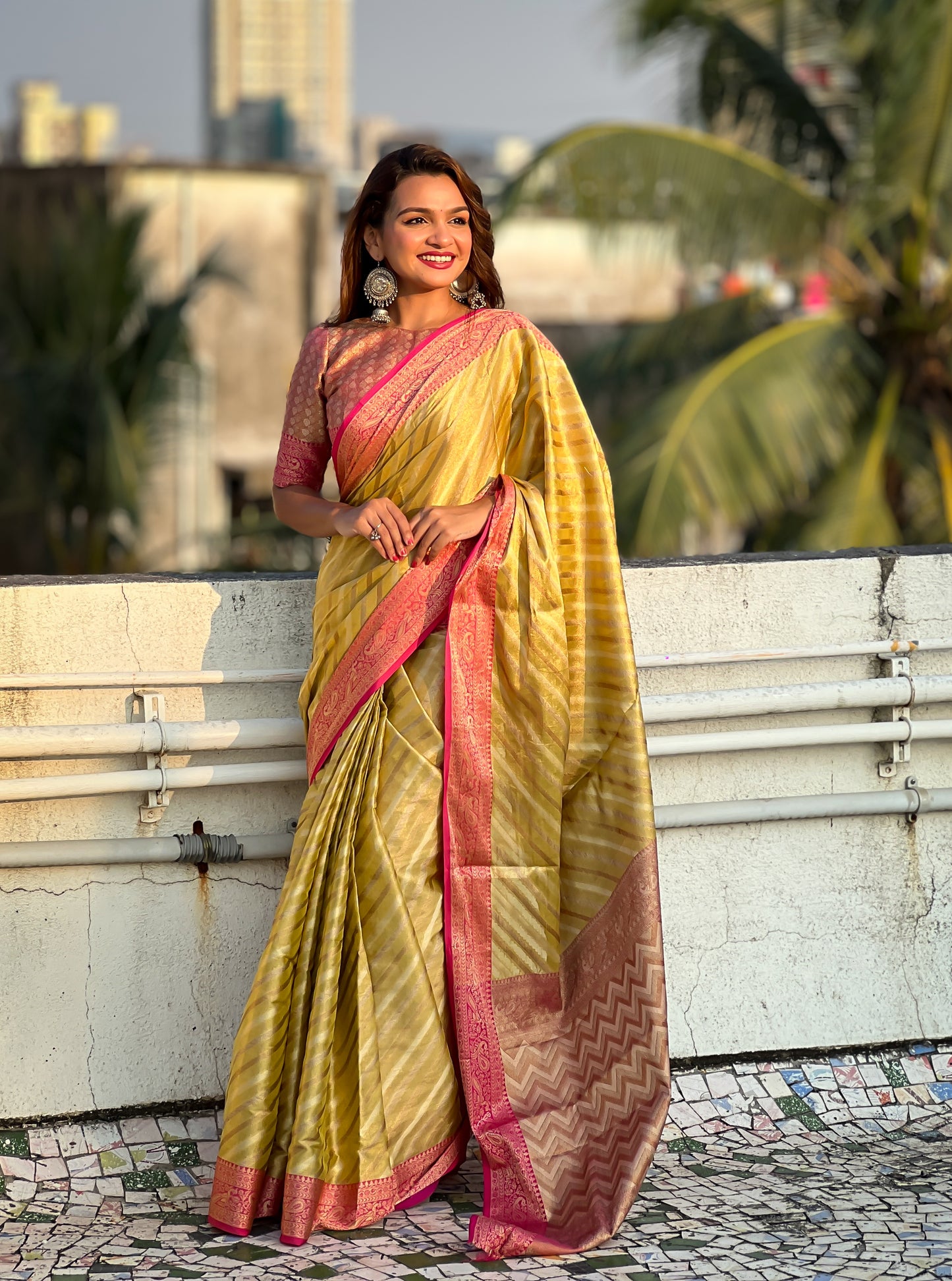 AMAYA ZARI TISSUE SAREE