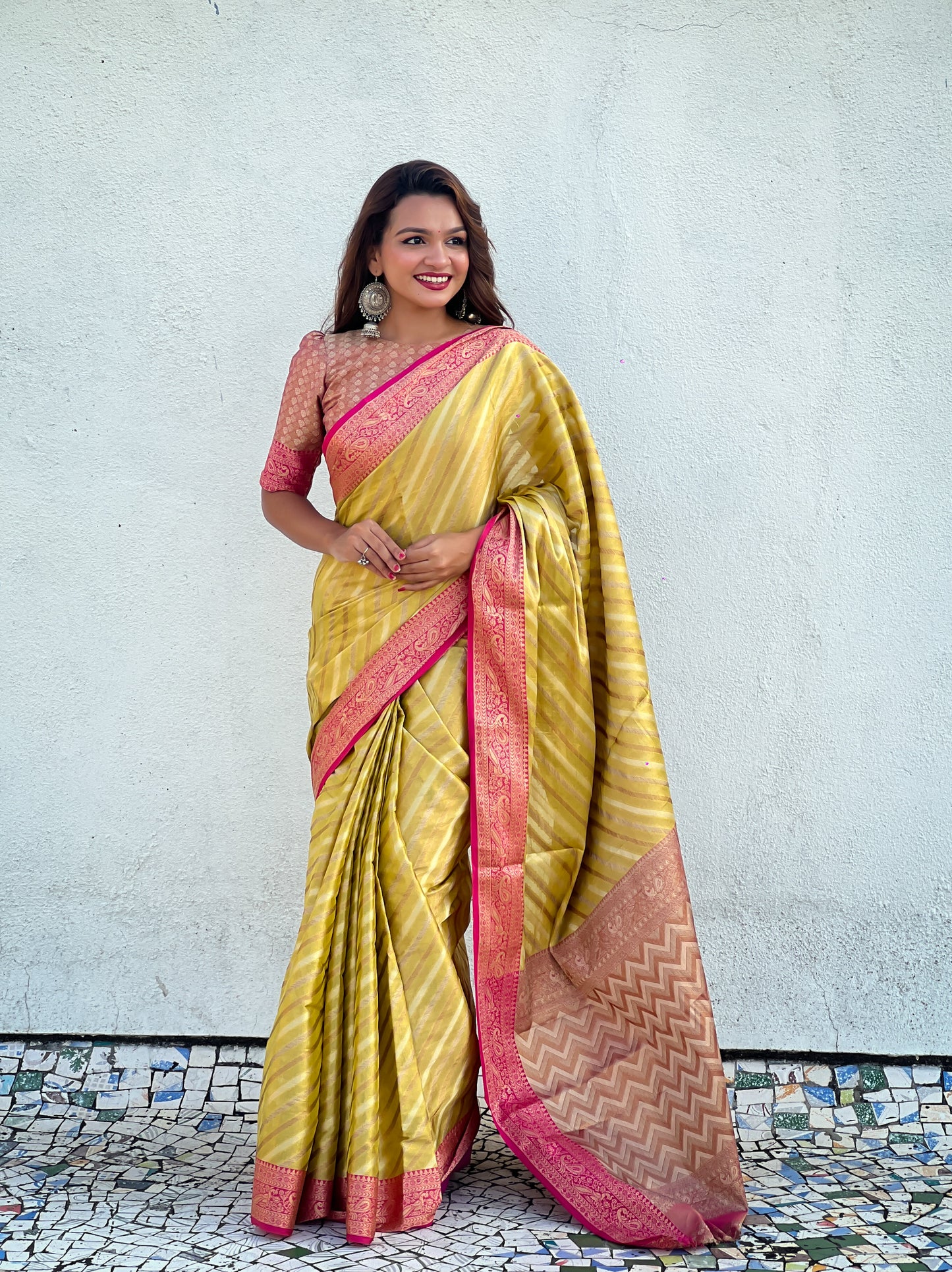 AMAYA ZARI TISSUE SAREE