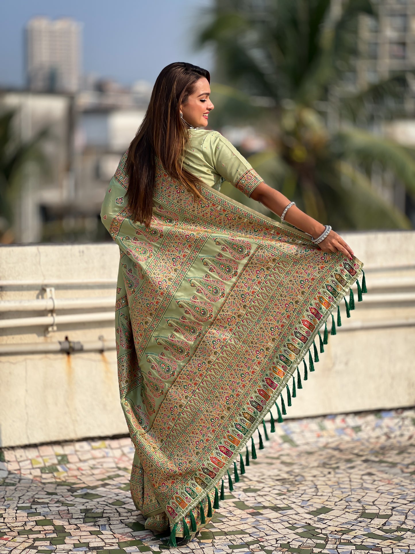 JASMINE PASHMINA SAREE