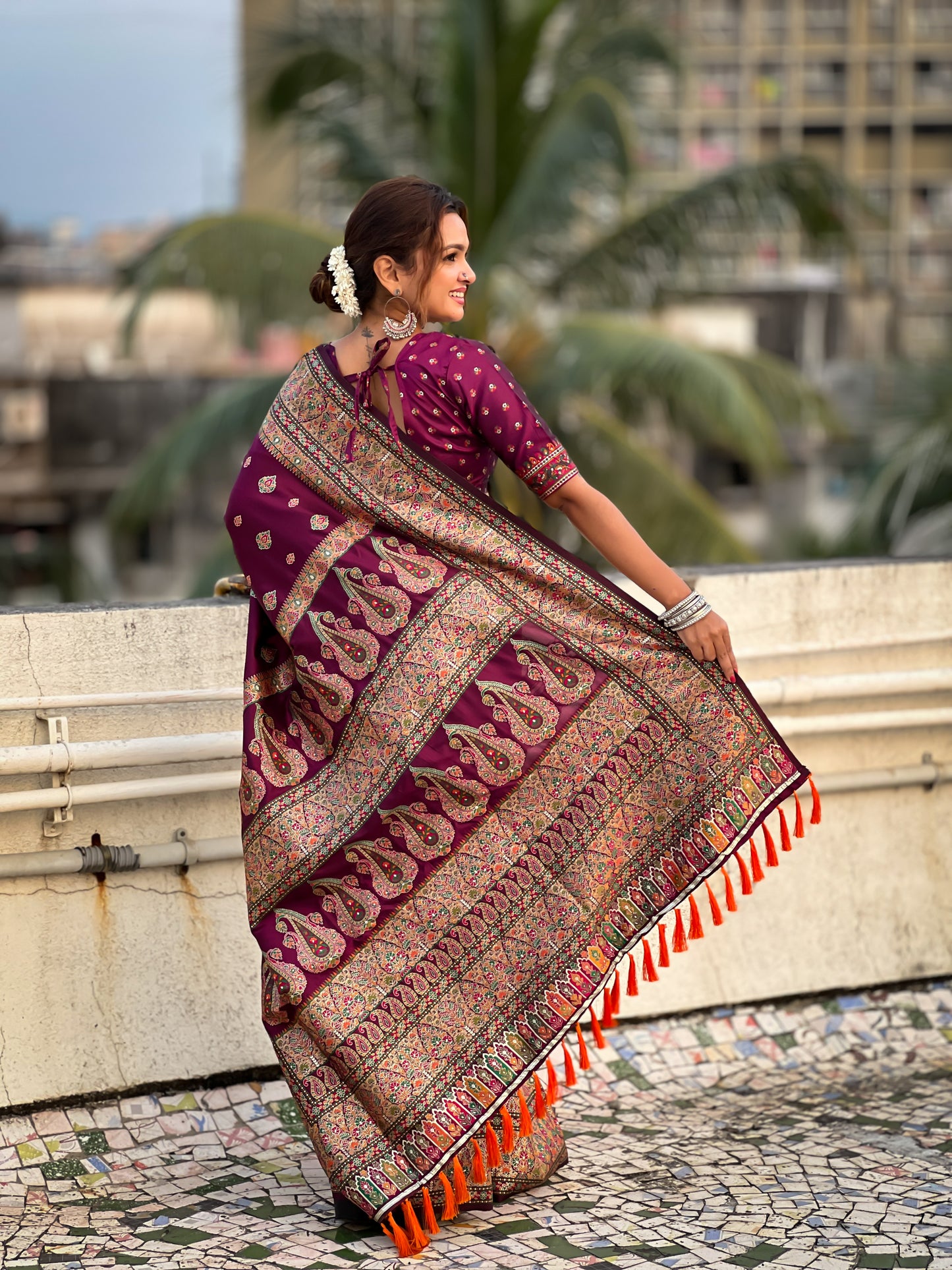 JASMINE PASHMINA SAREE