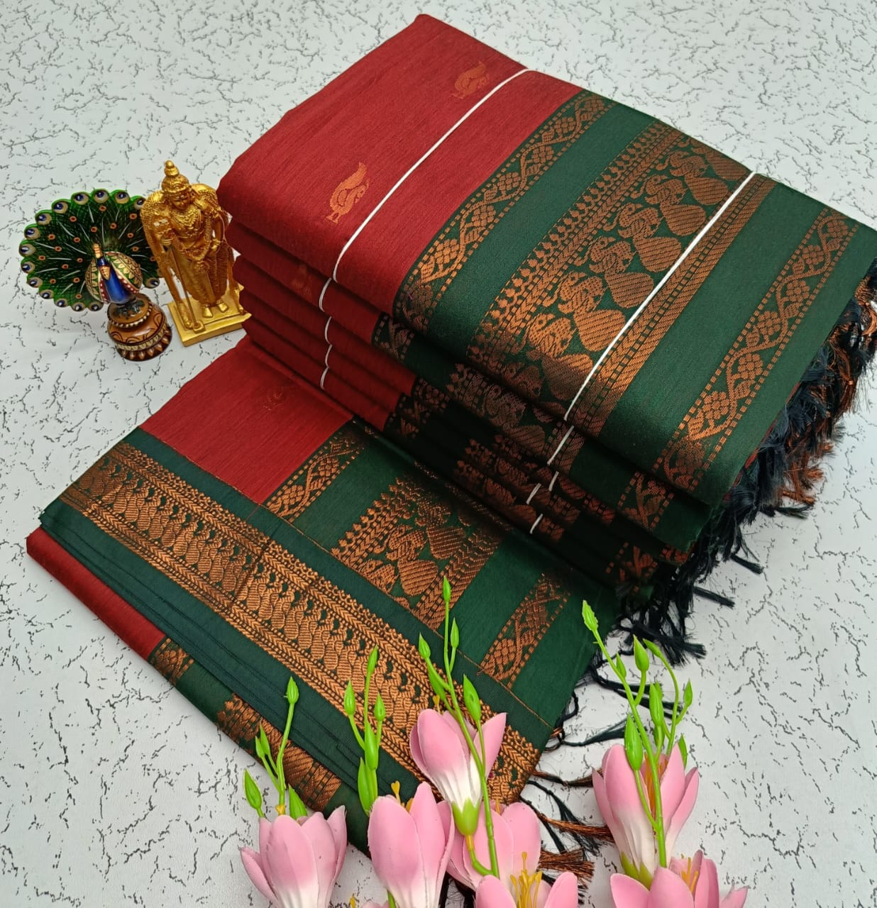 GADWAL COTTON SAREE 🦚