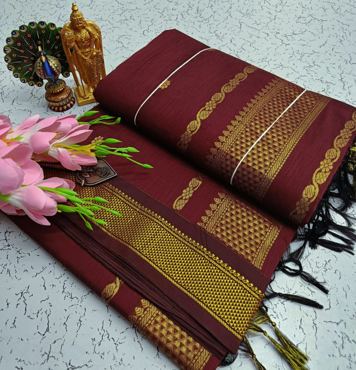 GADWAL COTTON SAREE 🦚