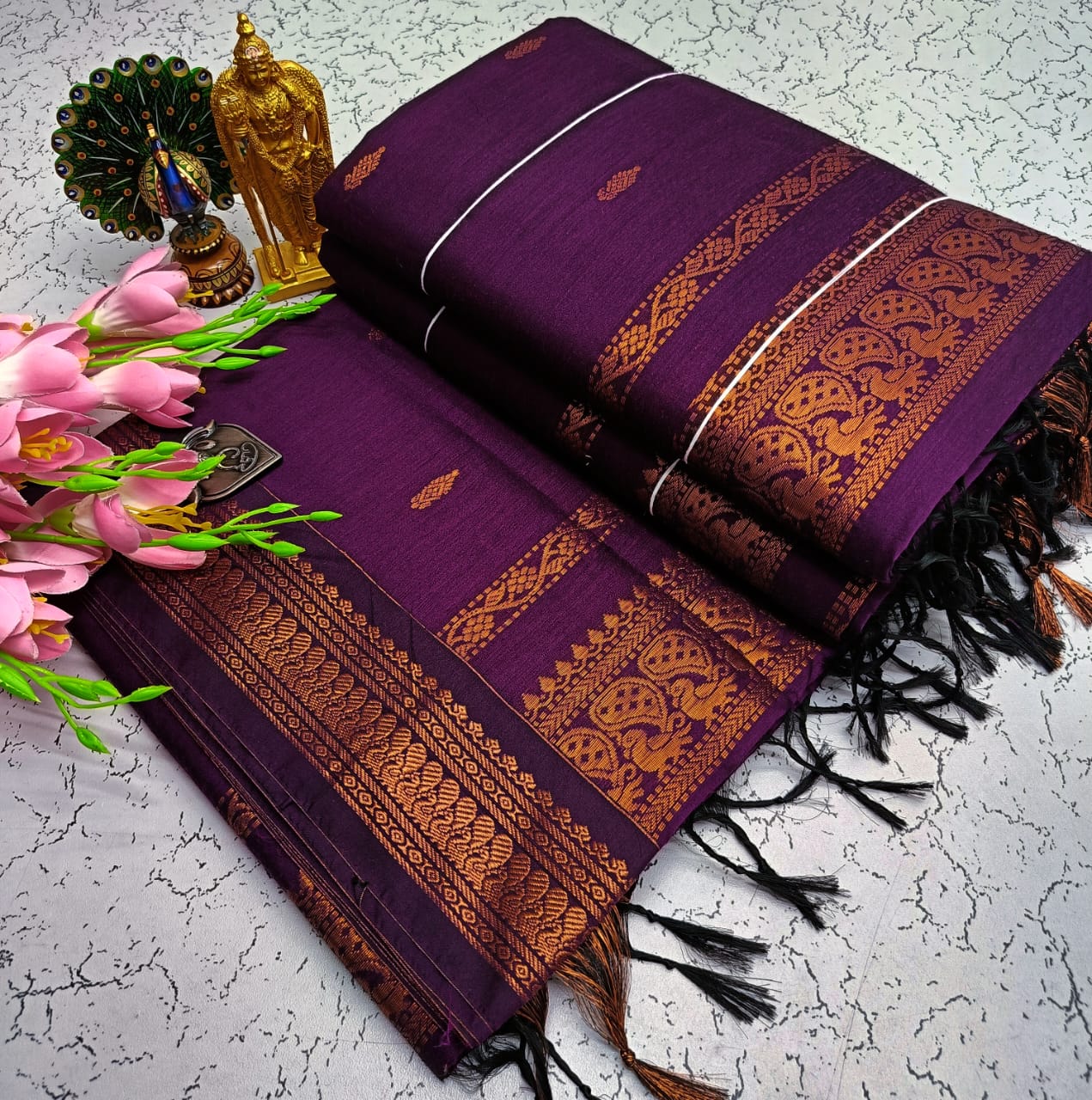 GADWAL COTTON SAREE 🦚