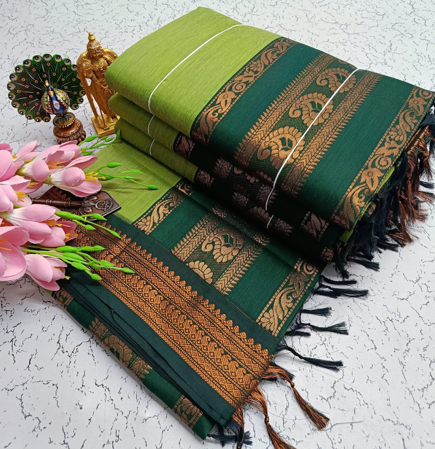 GADWAL COTTON SAREE 🦚