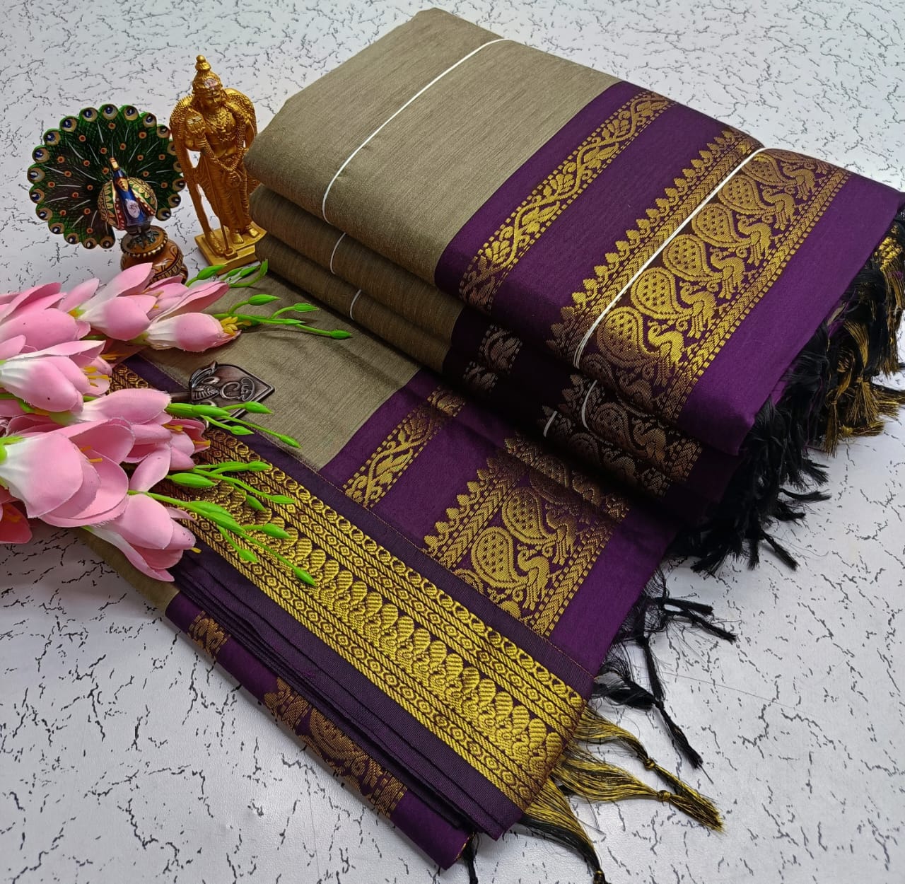 GADWAL COTTON SAREE 🦚