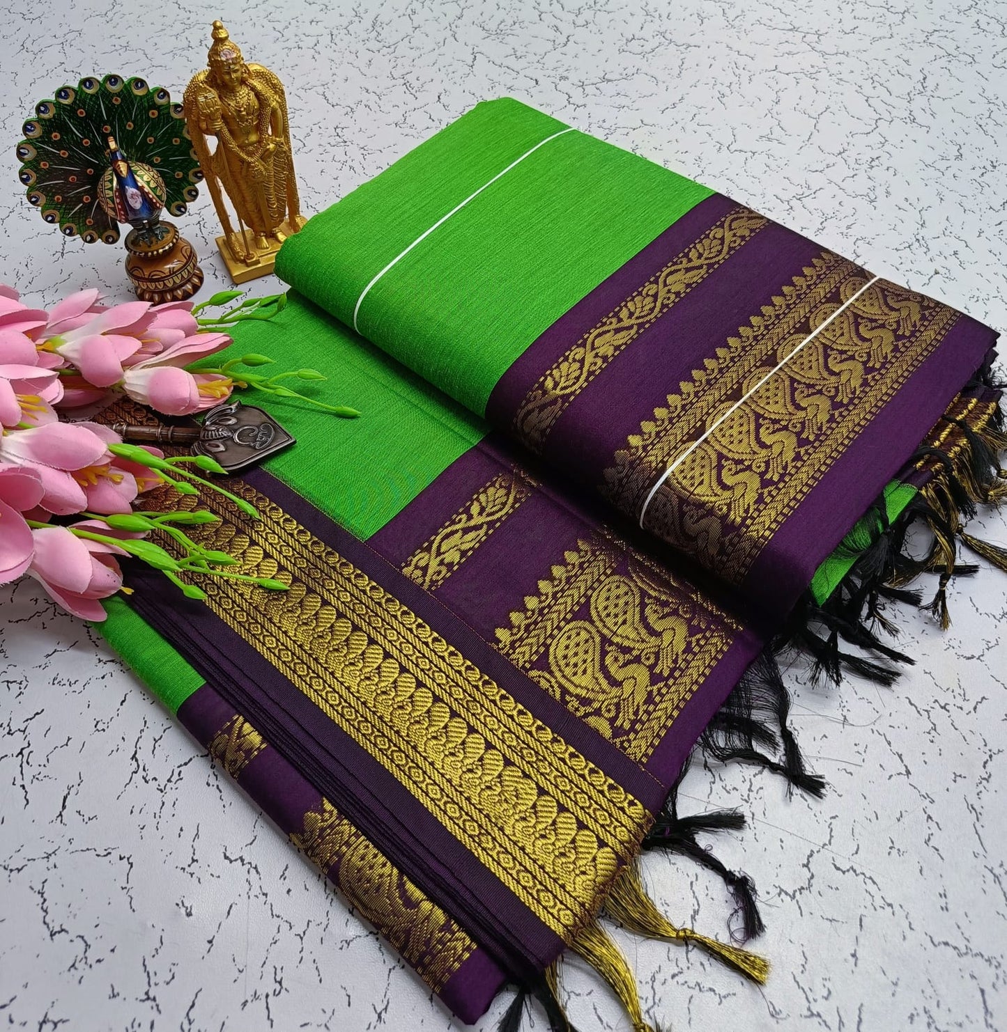 GADWAL COTTON SAREE 🦚