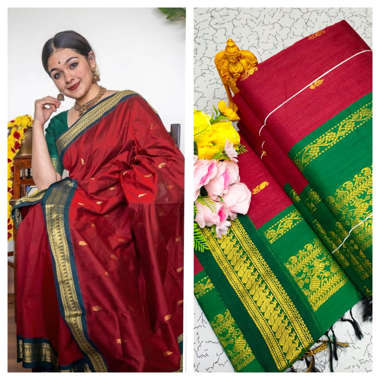 GADWAL COTTON SAREE 🦚