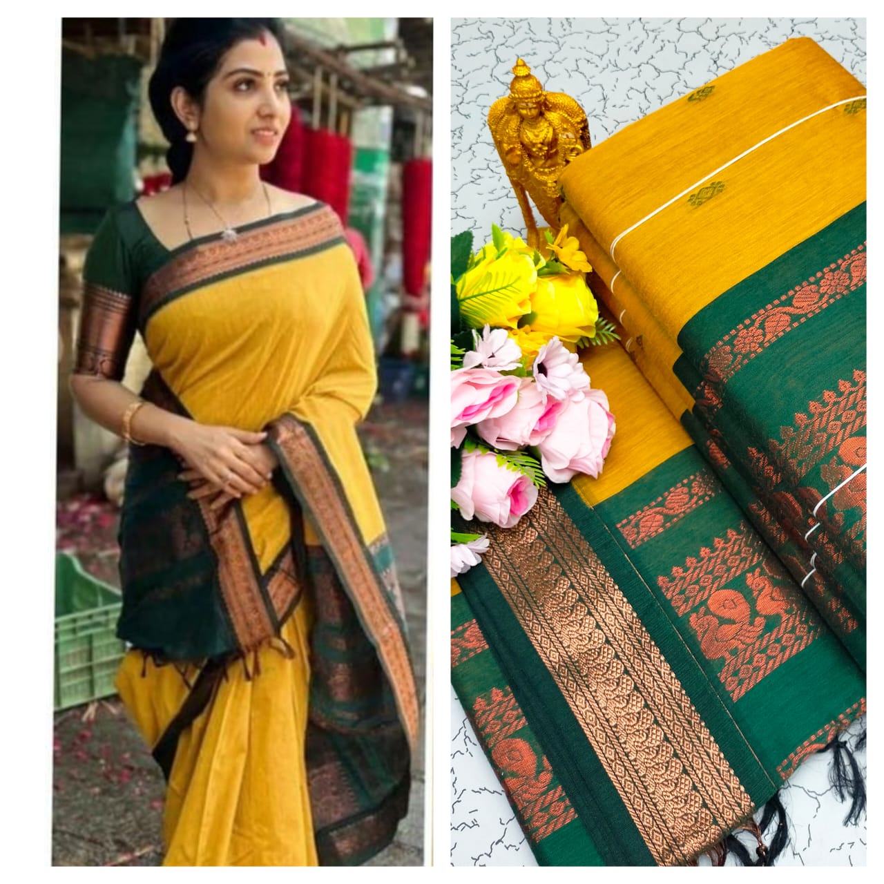 GADWAL COTTON SAREE 🦚