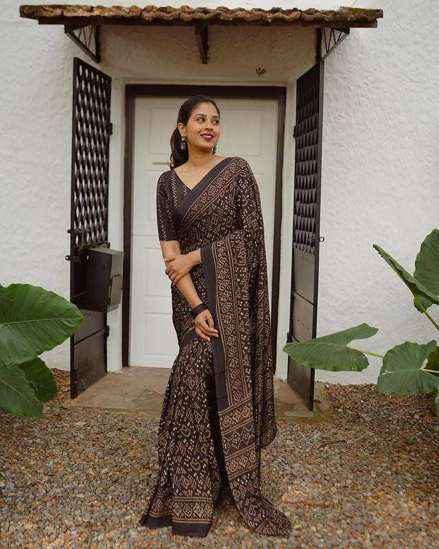 KASHVI PURE LINEN SAREE