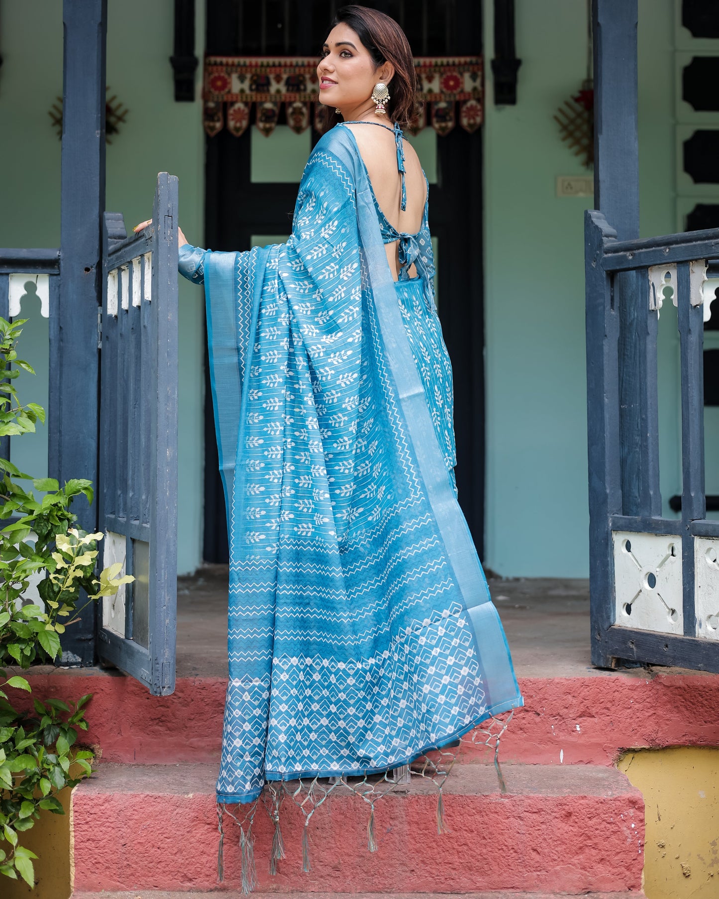 KASHVI PURE LINEN SAREE