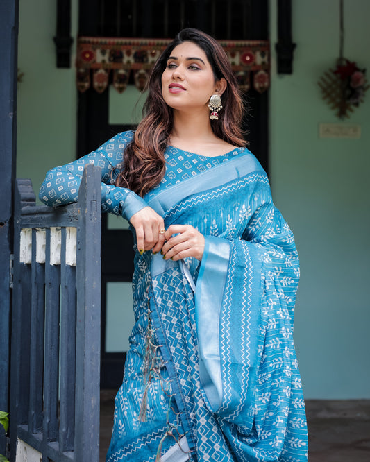 KASHVI PURE LINEN SAREE