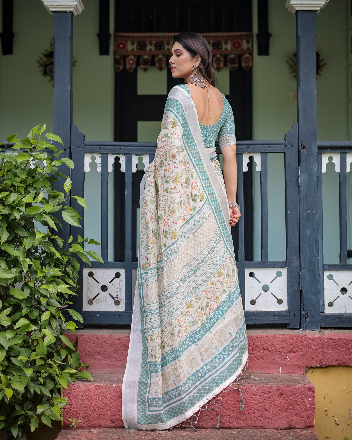 KASHVI PURE LINEN SAREE