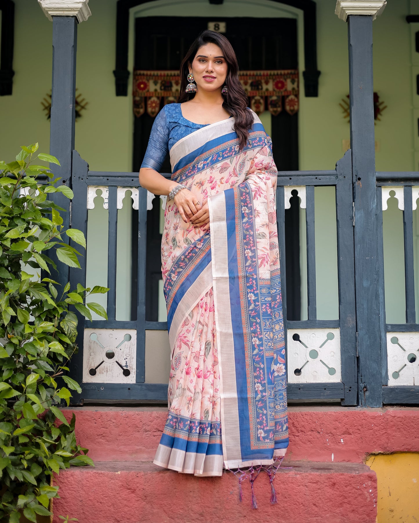 KASHVI PURE LINEN SAREE