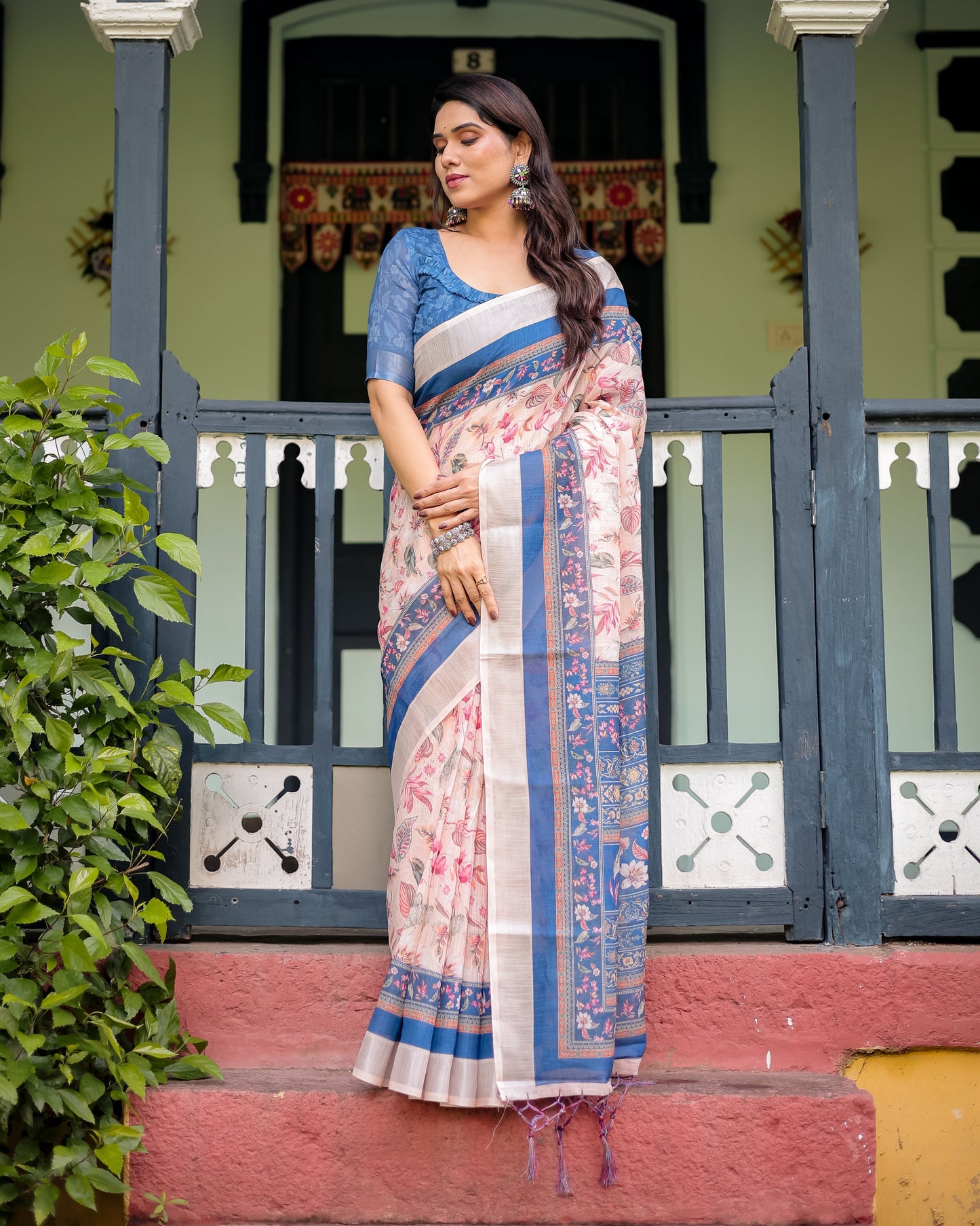 KASHVI PURE LINEN SAREE