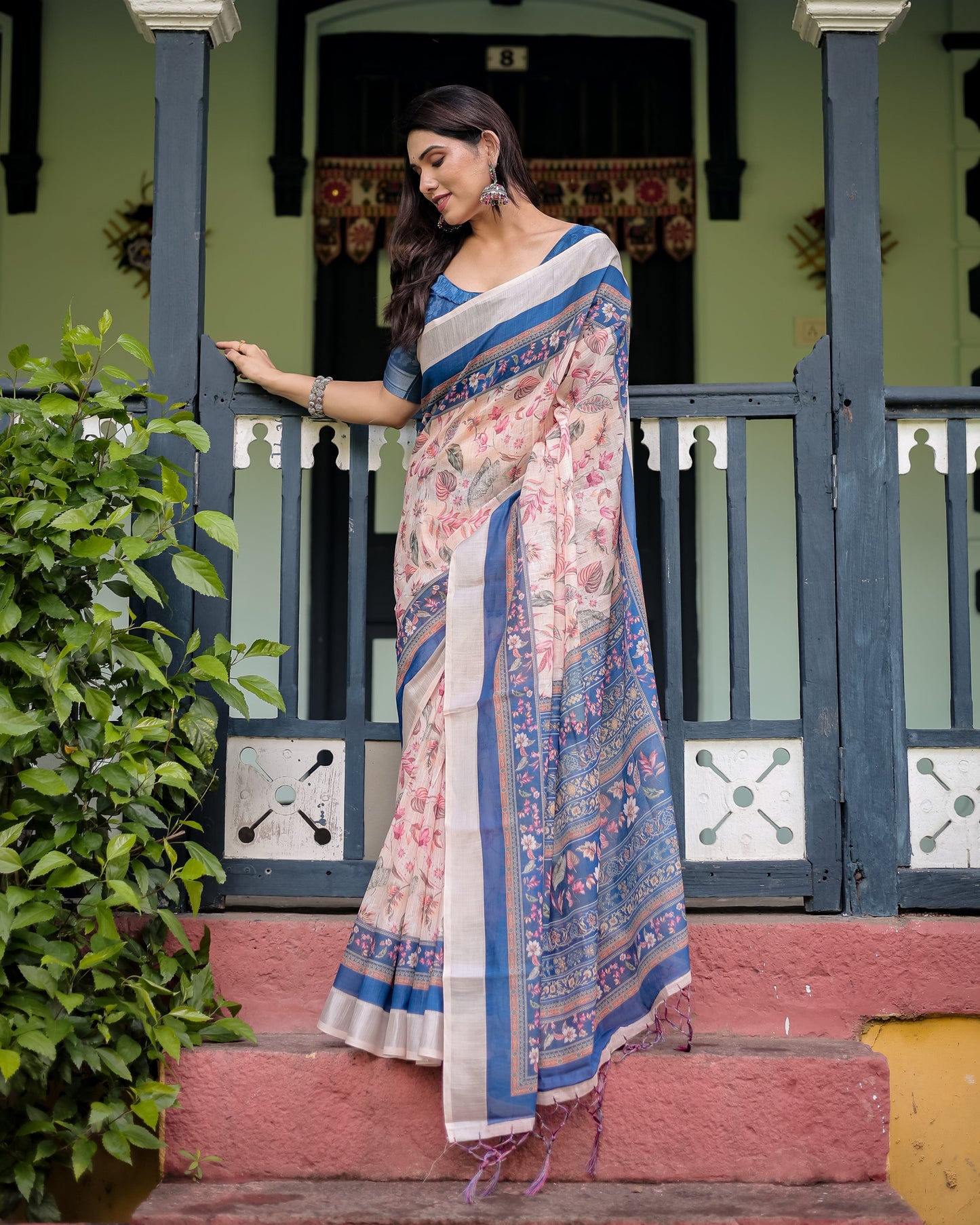 KASHVI PURE LINEN SAREE