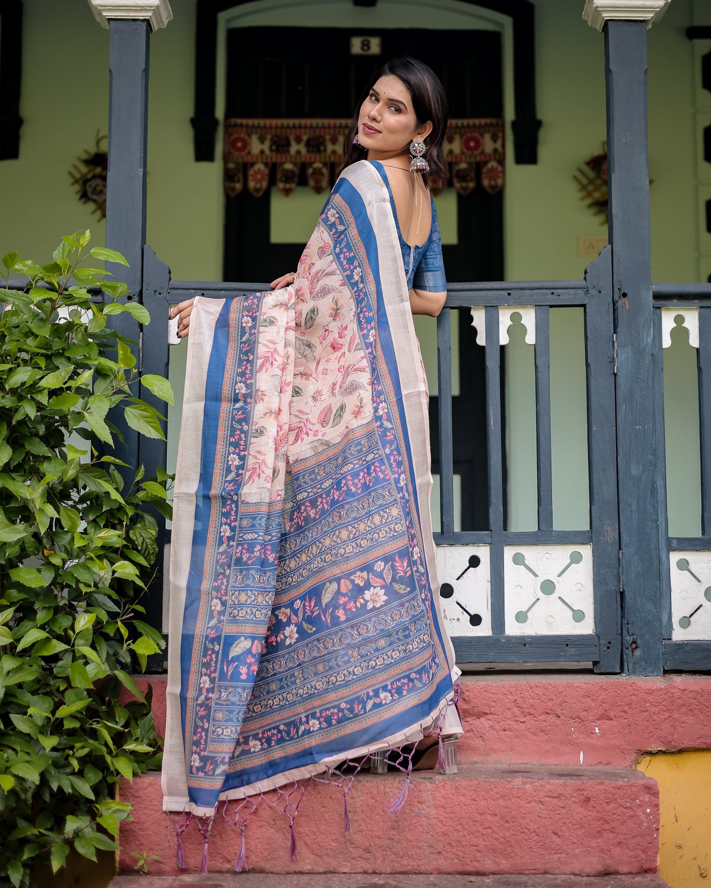 KASHVI PURE LINEN SAREE