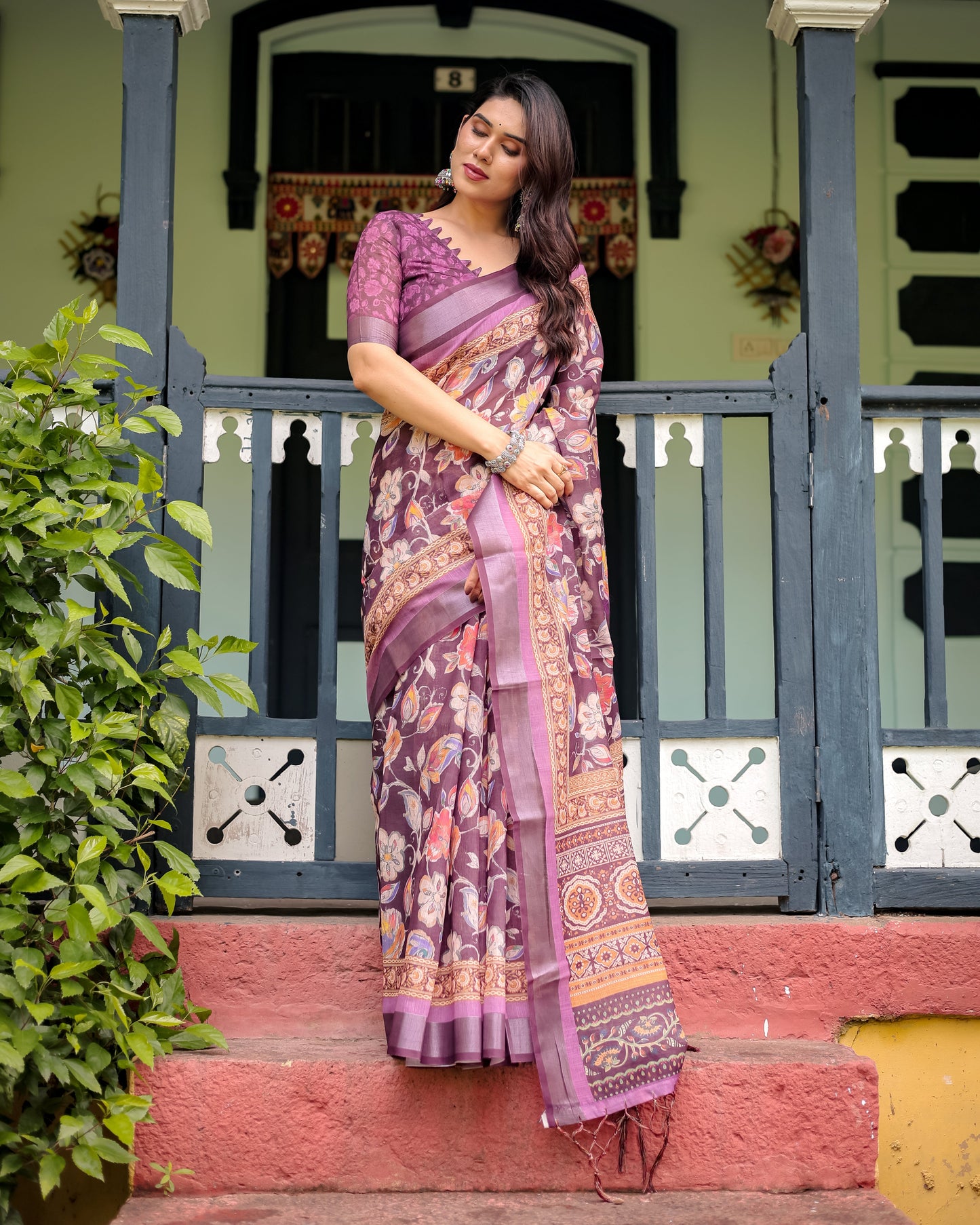KASHVI PURE LINEN SAREE