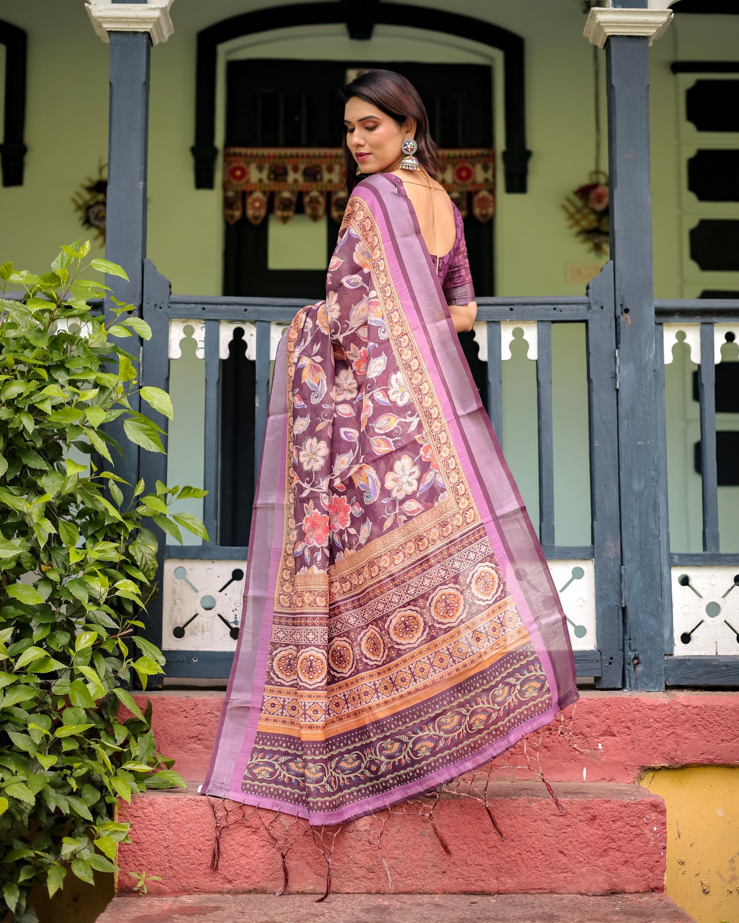 KASHVI PURE LINEN SAREE