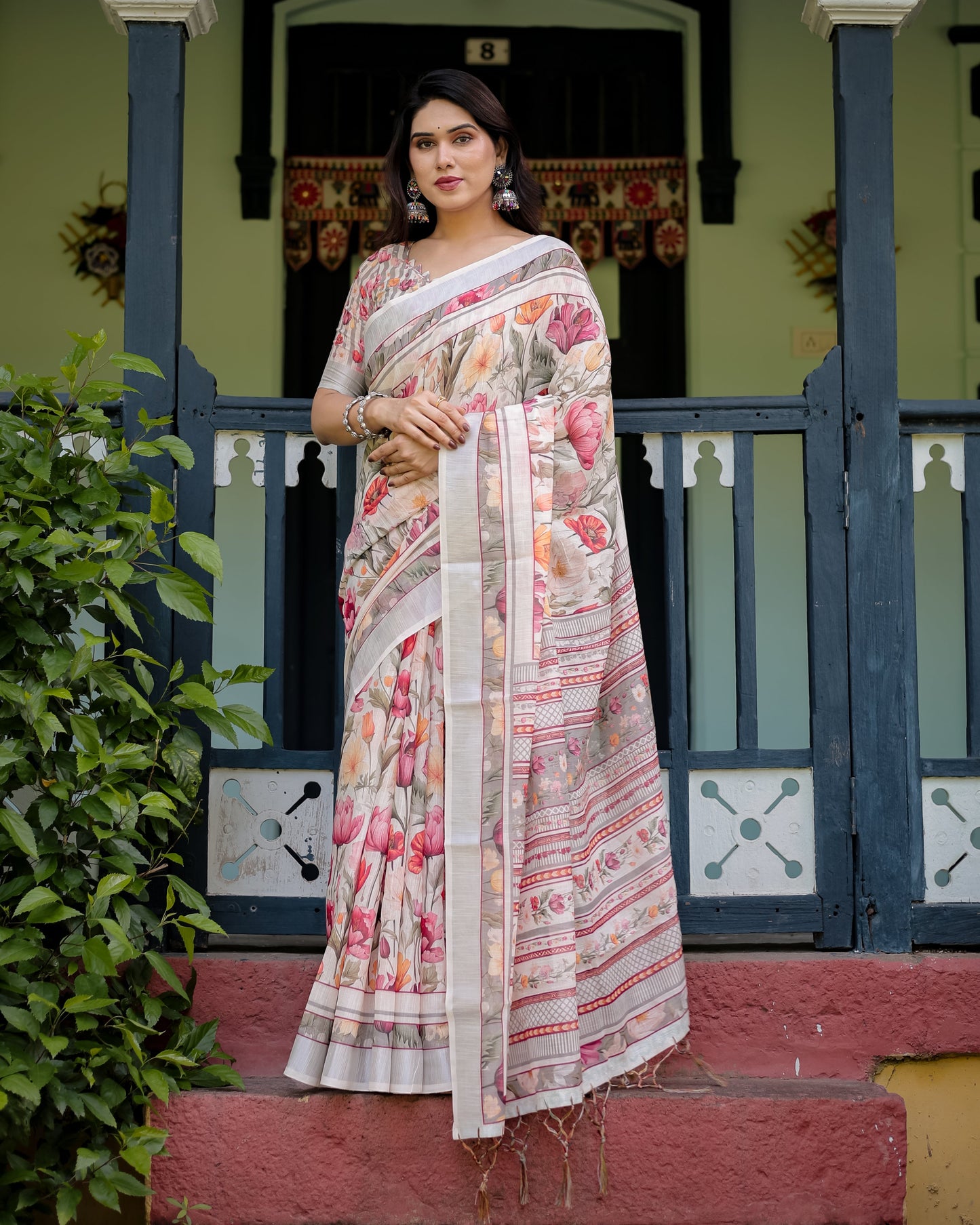 KASHVI PURE LINEN SAREE