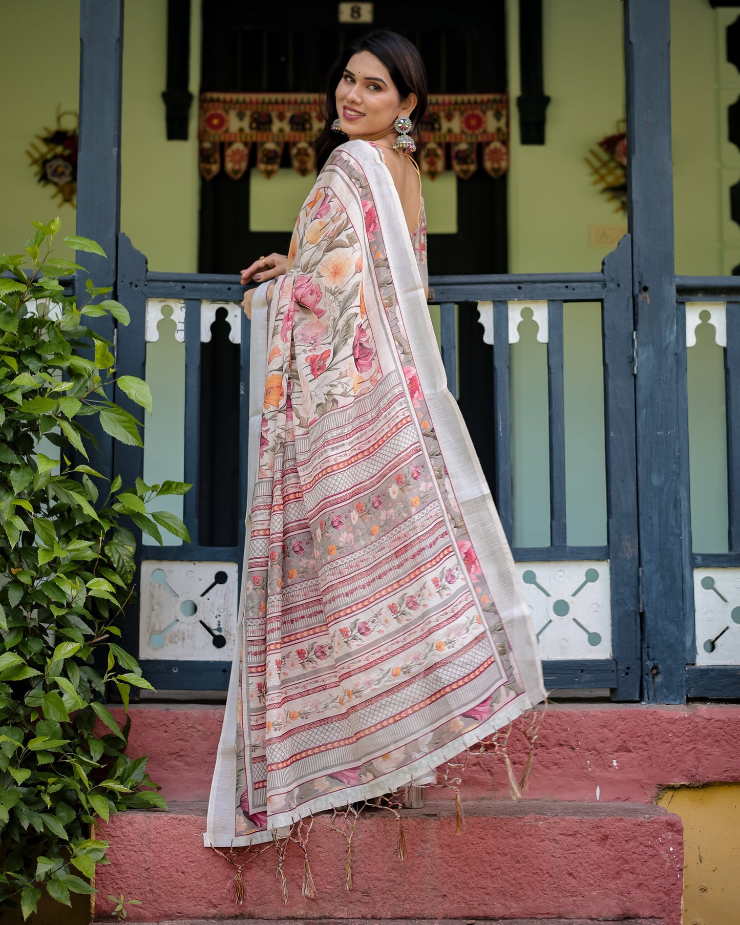 KASHVI PURE LINEN SAREE