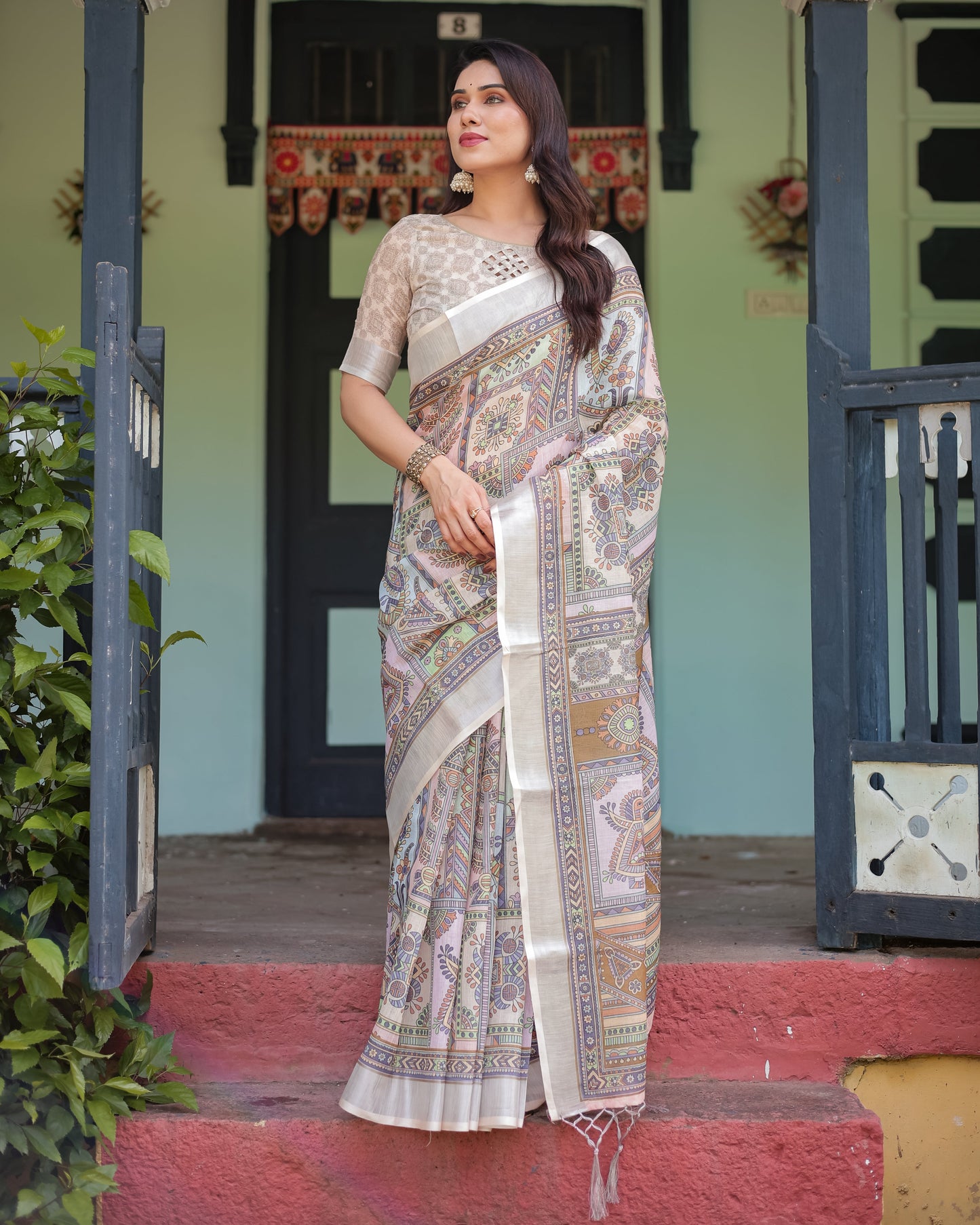 KASHVI PURE LINEN SAREE