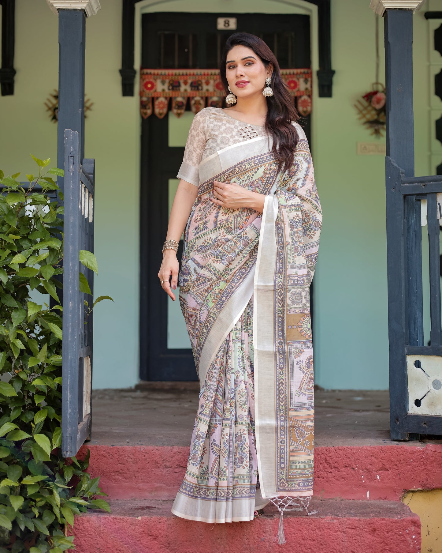 KASHVI PURE LINEN SAREE