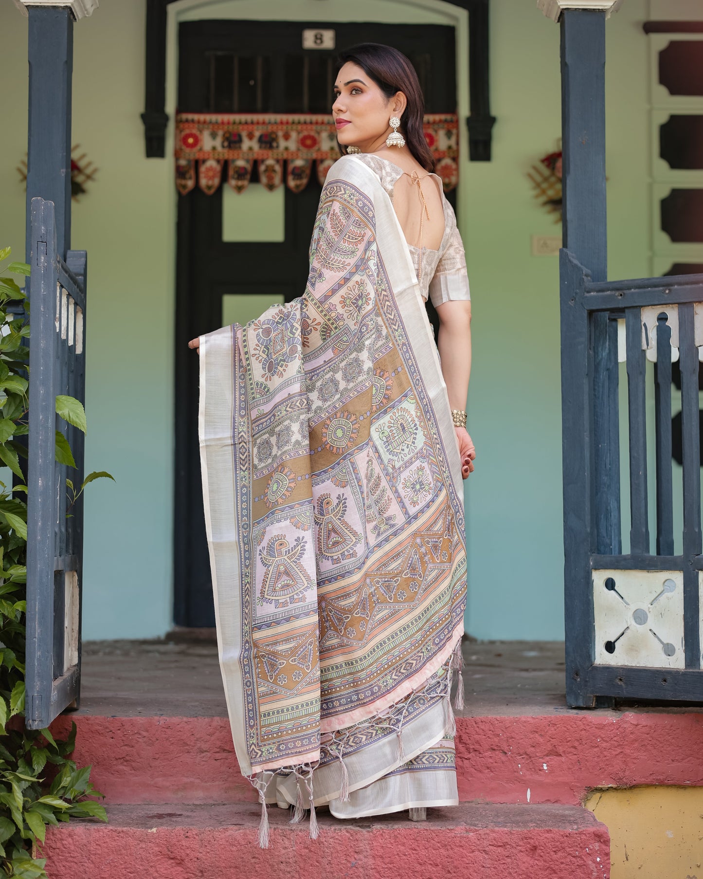 KASHVI PURE LINEN SAREE